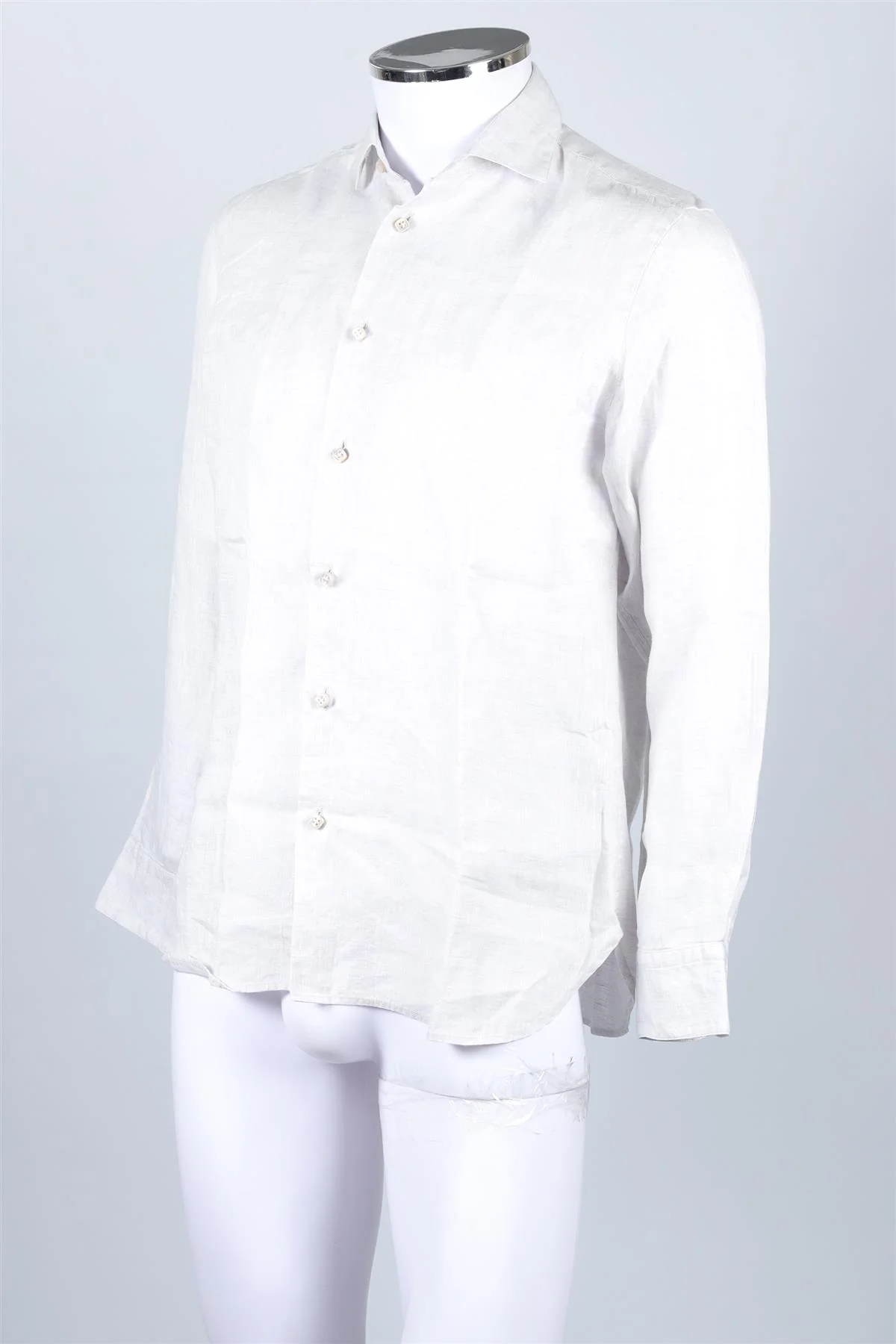 100% CAPRI GREY MEN'S LINEN SHIRT MEDIUM - Image 3