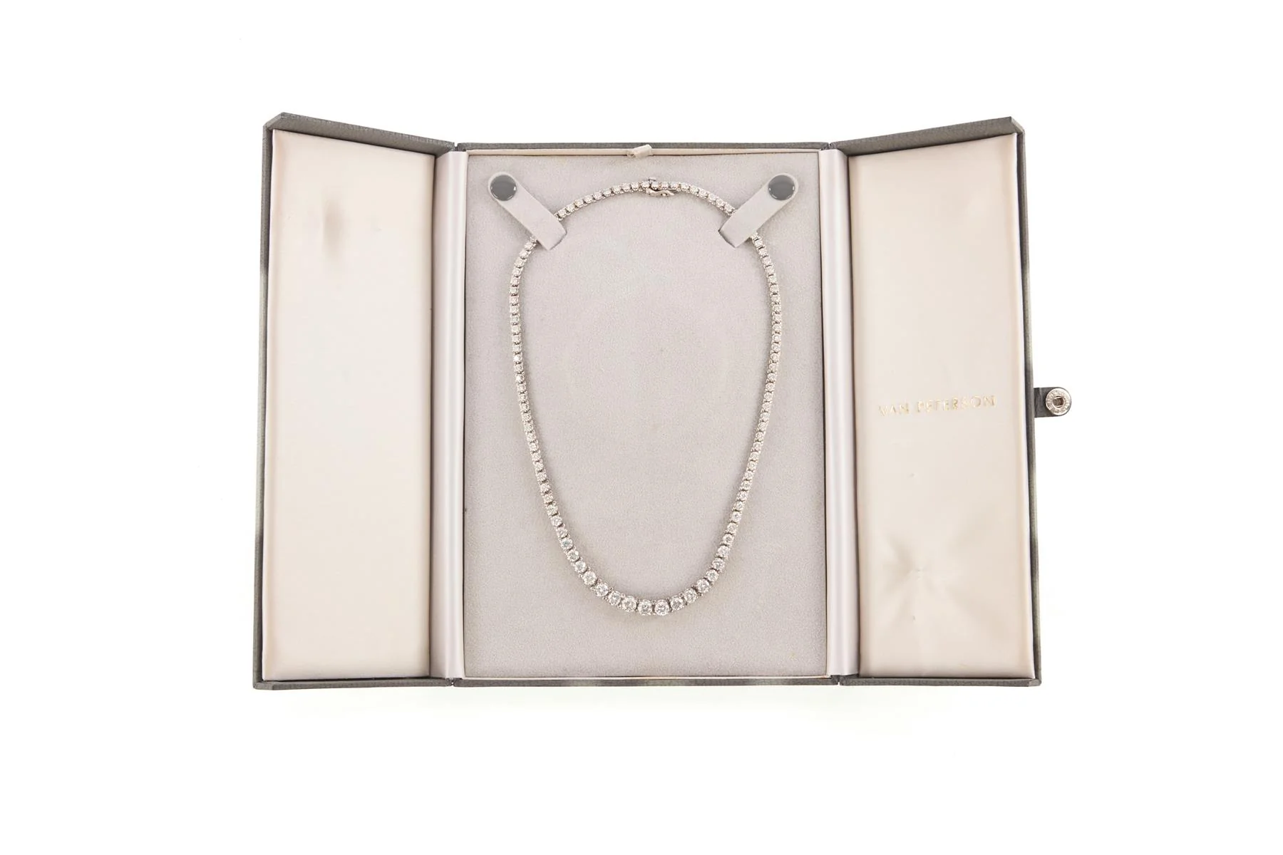 14K WHITE GOLD 11.5CTS DIAMOND NECKLACE - Image 12