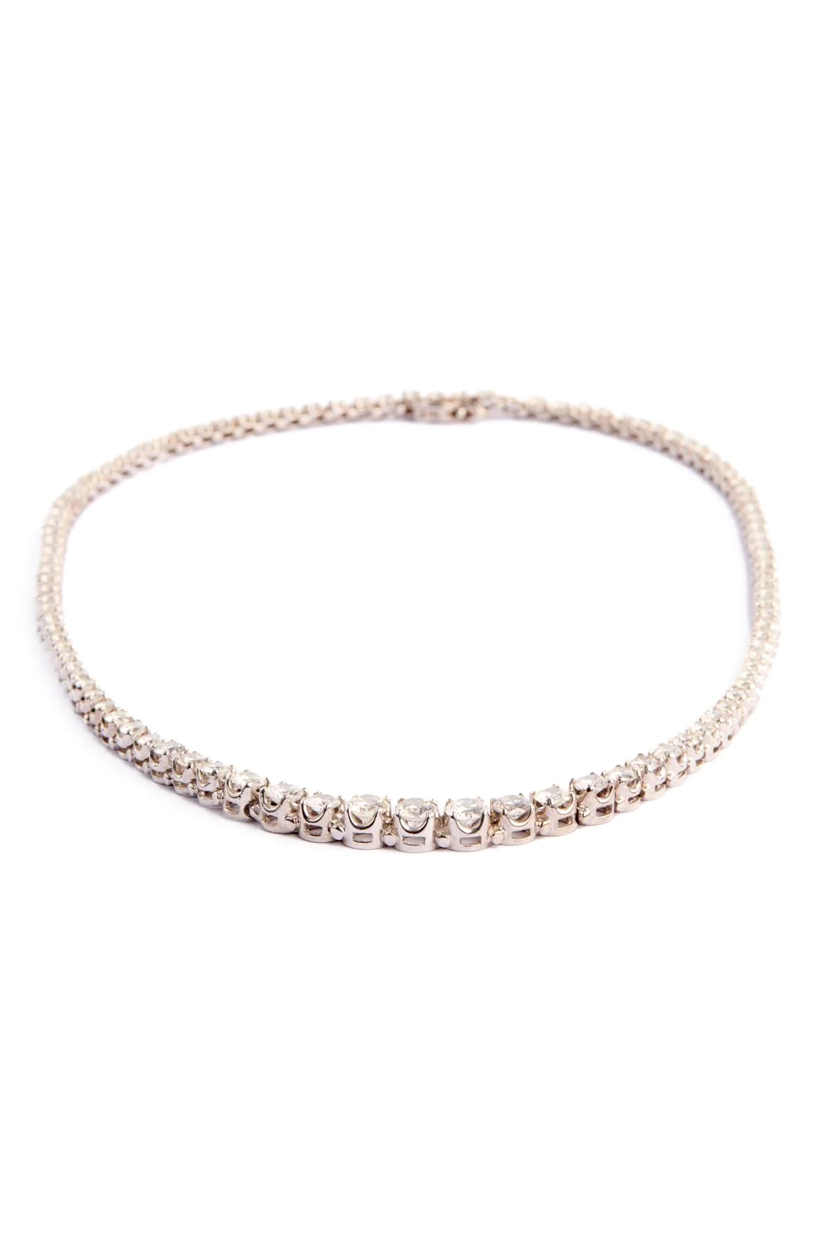 14K WHITE GOLD 11.5CTS DIAMOND NECKLACE - Image 6