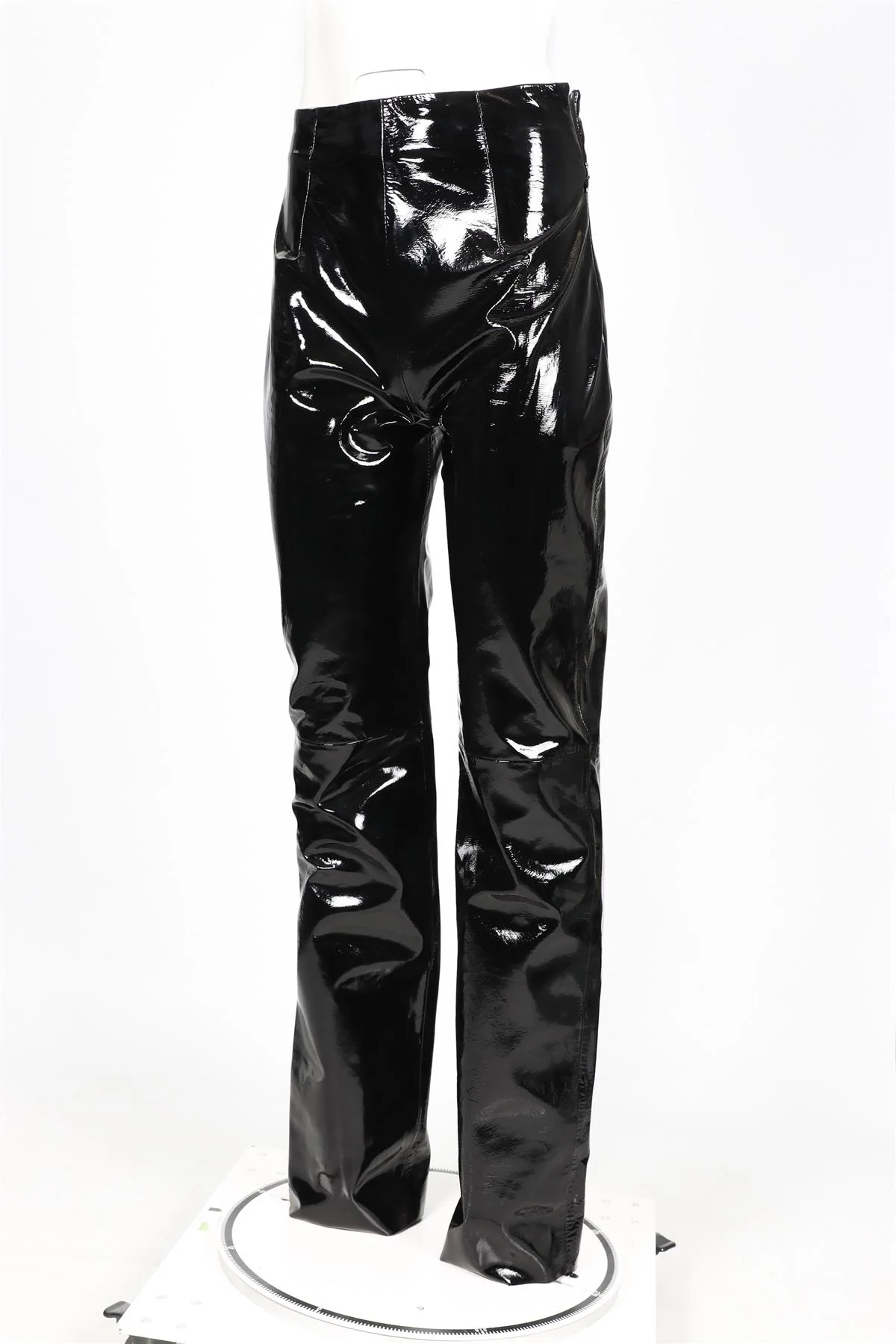 16ARLINGTON BLACK LEATHER STRAIGHT LEG PANTS UK 10 - Image 3
