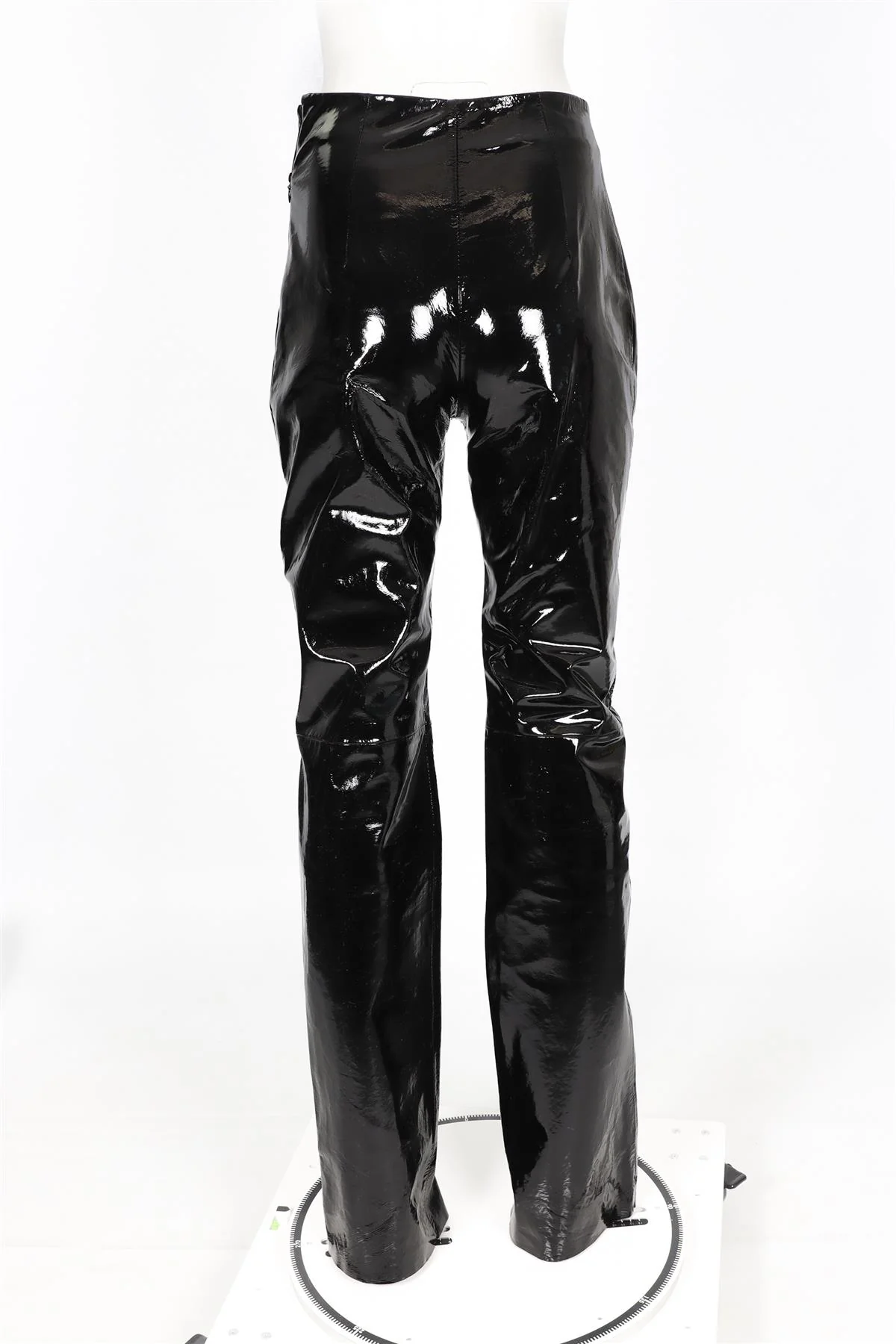 16ARLINGTON BLACK LEATHER STRAIGHT LEG PANTS UK 10 - Image 4