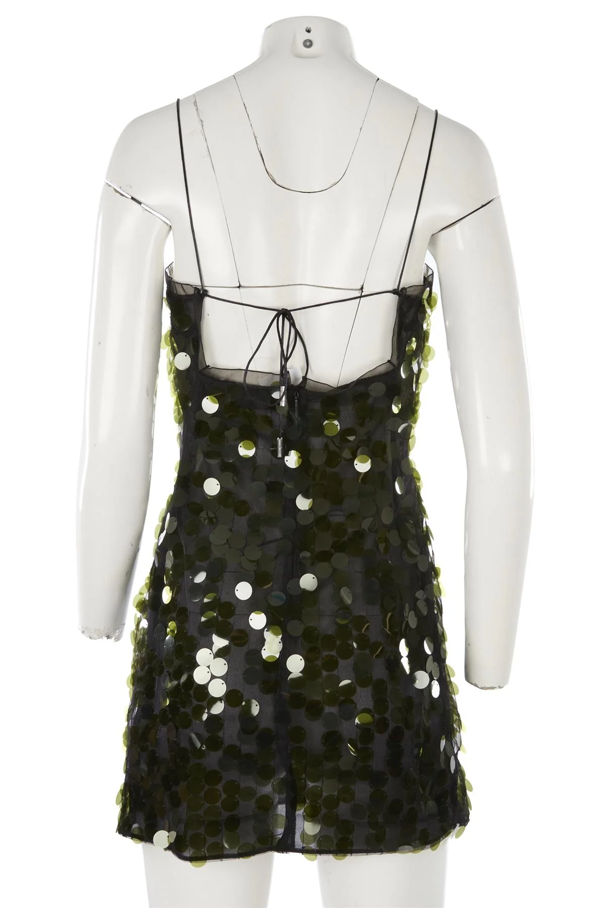 16ARLINGTON GREEN SEQUIN MINI DRESS UK 8 - Image 4