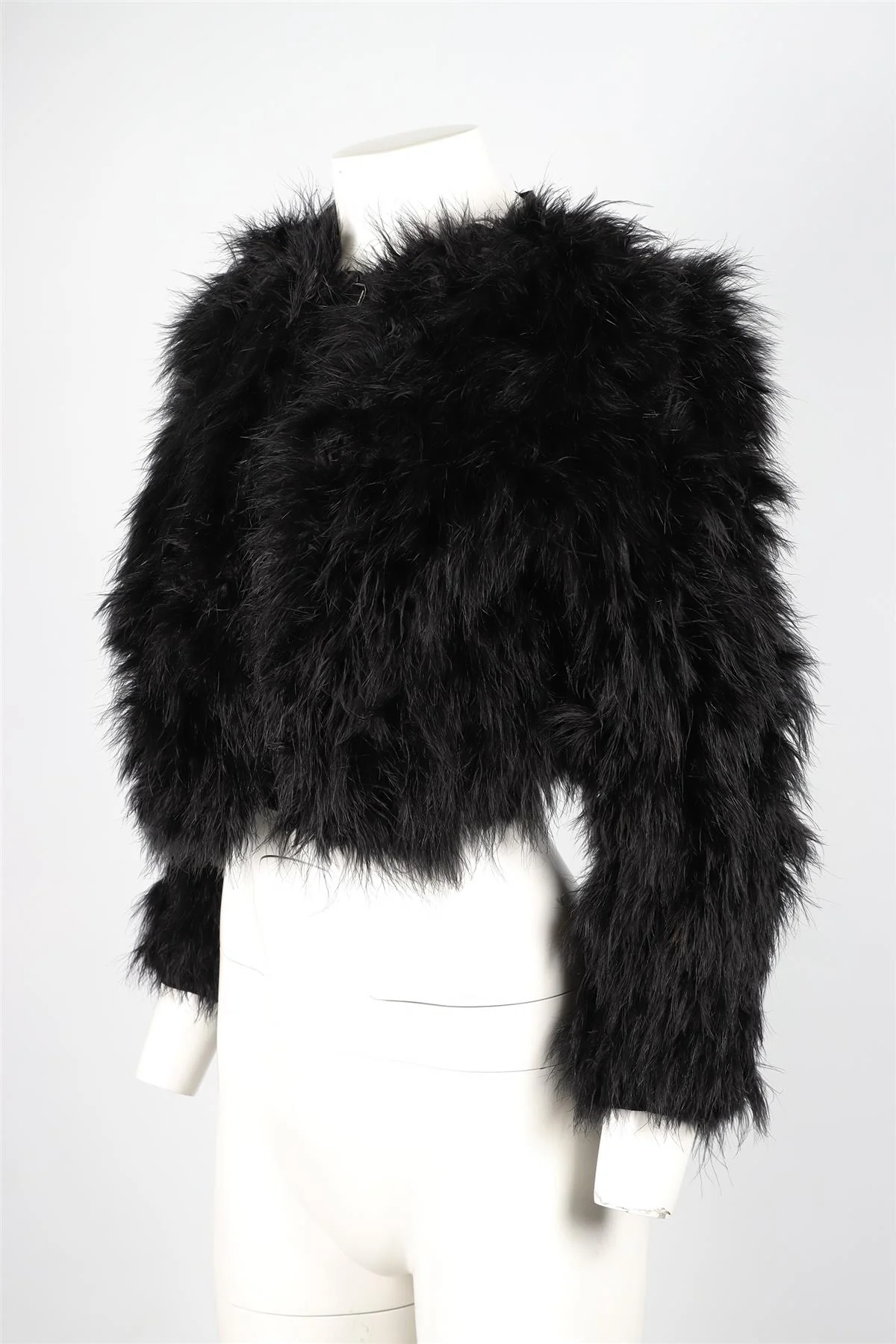 3.1 PHILLIP LIM BLACK SEQUIN AND FEATHER JACKET US 4 UK 8 - Image 3