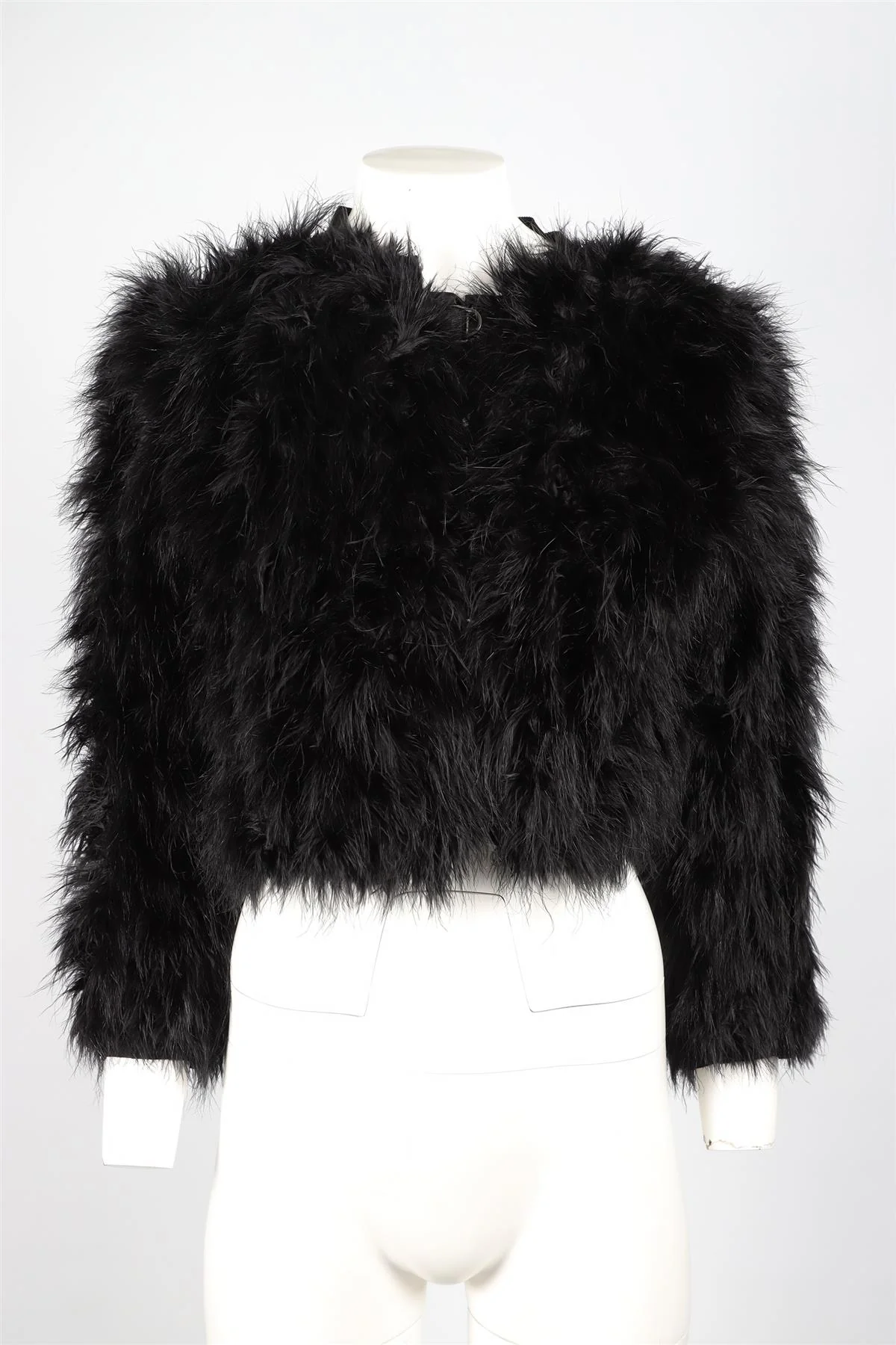 3.1 PHILLIP LIM BLACK SEQUIN AND FEATHER JACKET US 4 UK 8 - Image 6