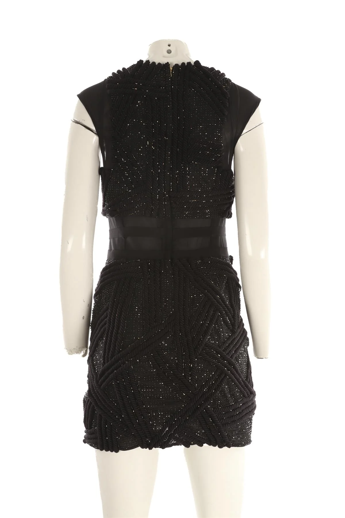 3.1 PHILLIP LIM BLACK SILK MINI DRESS US 2 UK 6 - Image 4