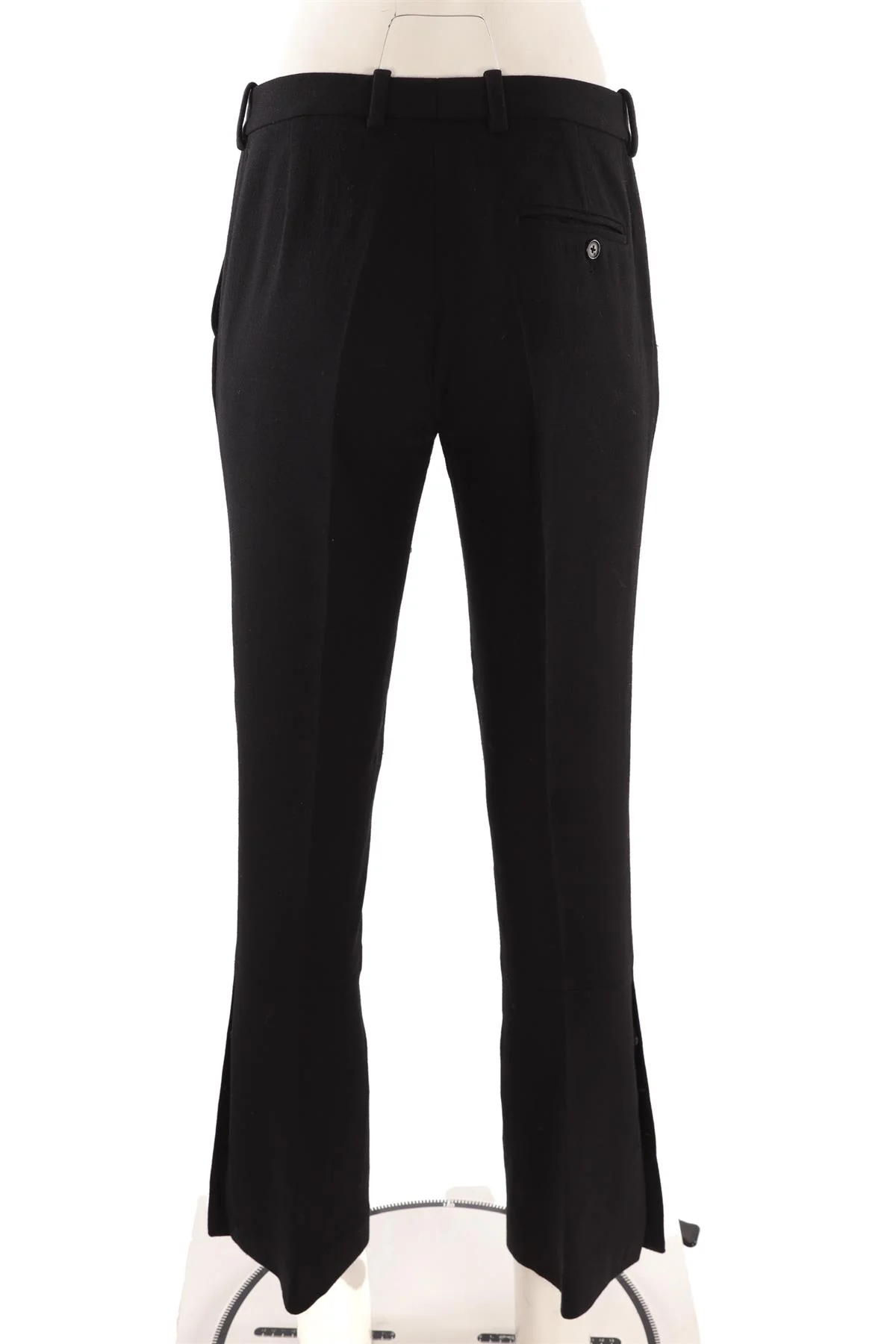 3.1. PHILLIP LIM BLACK WOOL STRAIGHT LEG PANTS US 4 UK 8 - Image 4