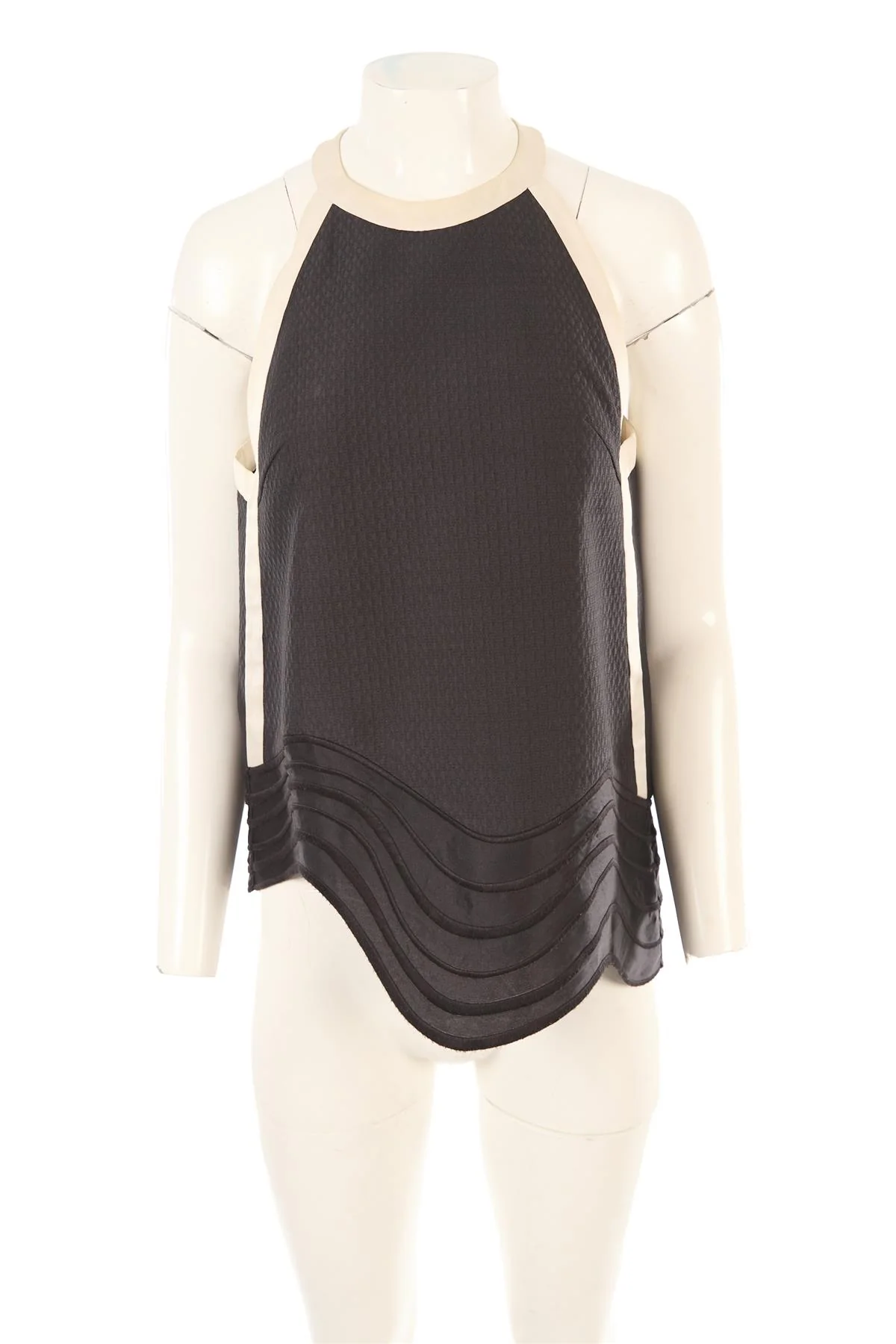 3.1 PHILLIP LIM BLACK WOVEN TOP US 4 UK 8 - Image 2