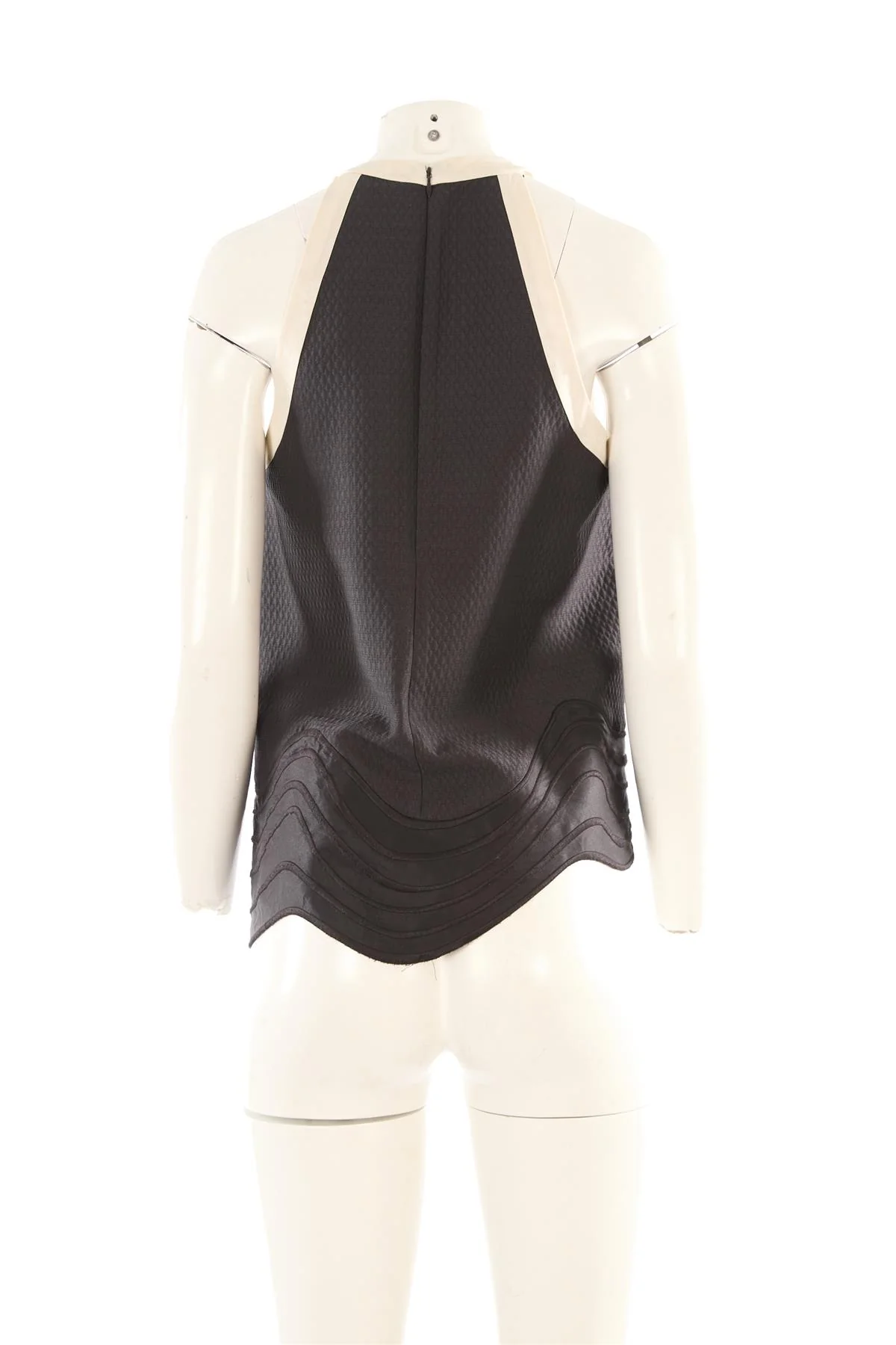3.1 PHILLIP LIM BLACK WOVEN TOP US 4 UK 8 - Image 4