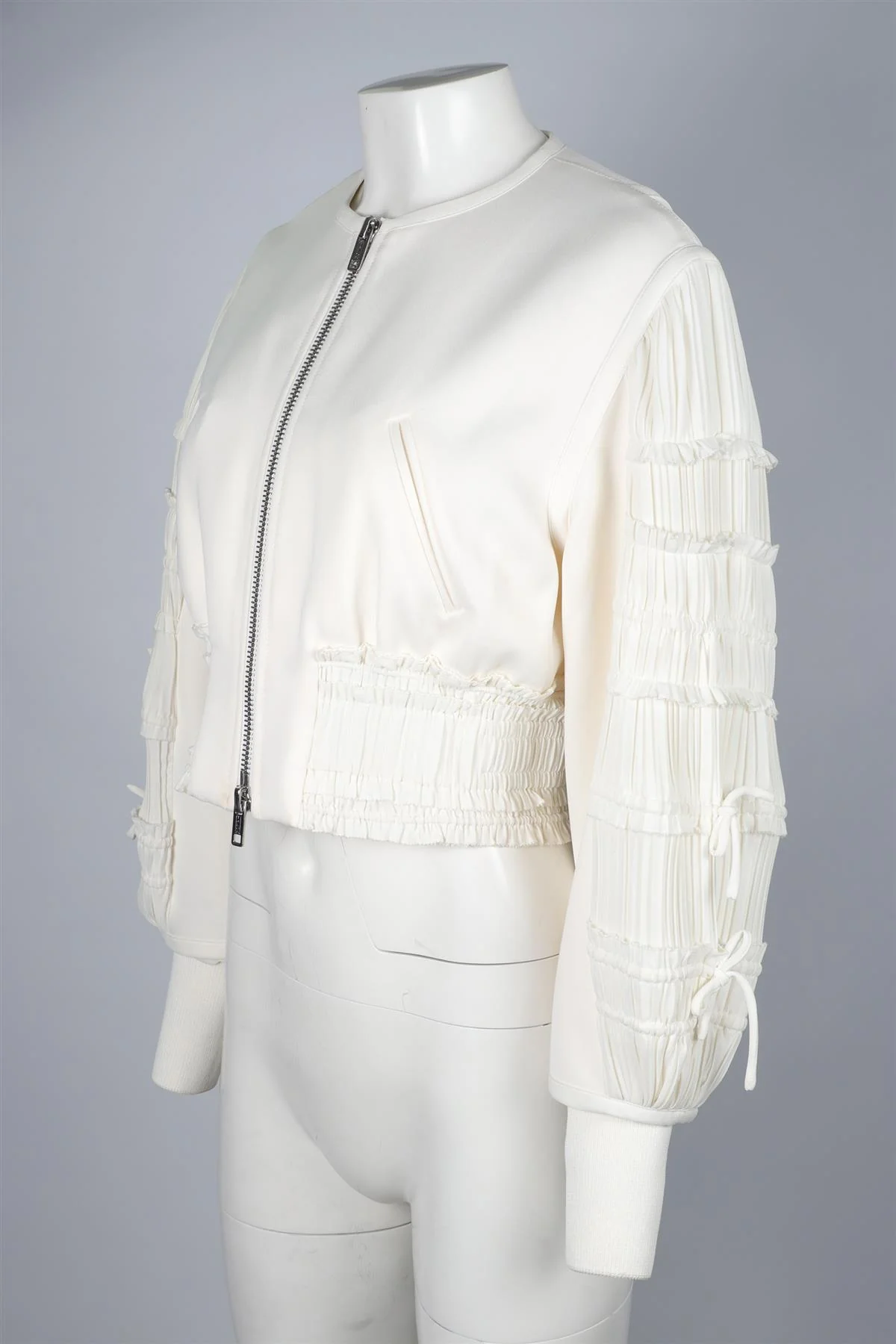 3.1 PHILLIP LIM IVORY CREPE JACKET US 2 UK 6 - Image 3