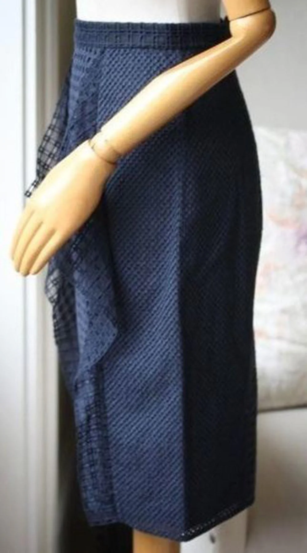 3.1 PHILLIP LIM RUFFLED BRODERIE ANGLAISE PANELED COTTON SKIRT US 2 UK 6 - Image 3