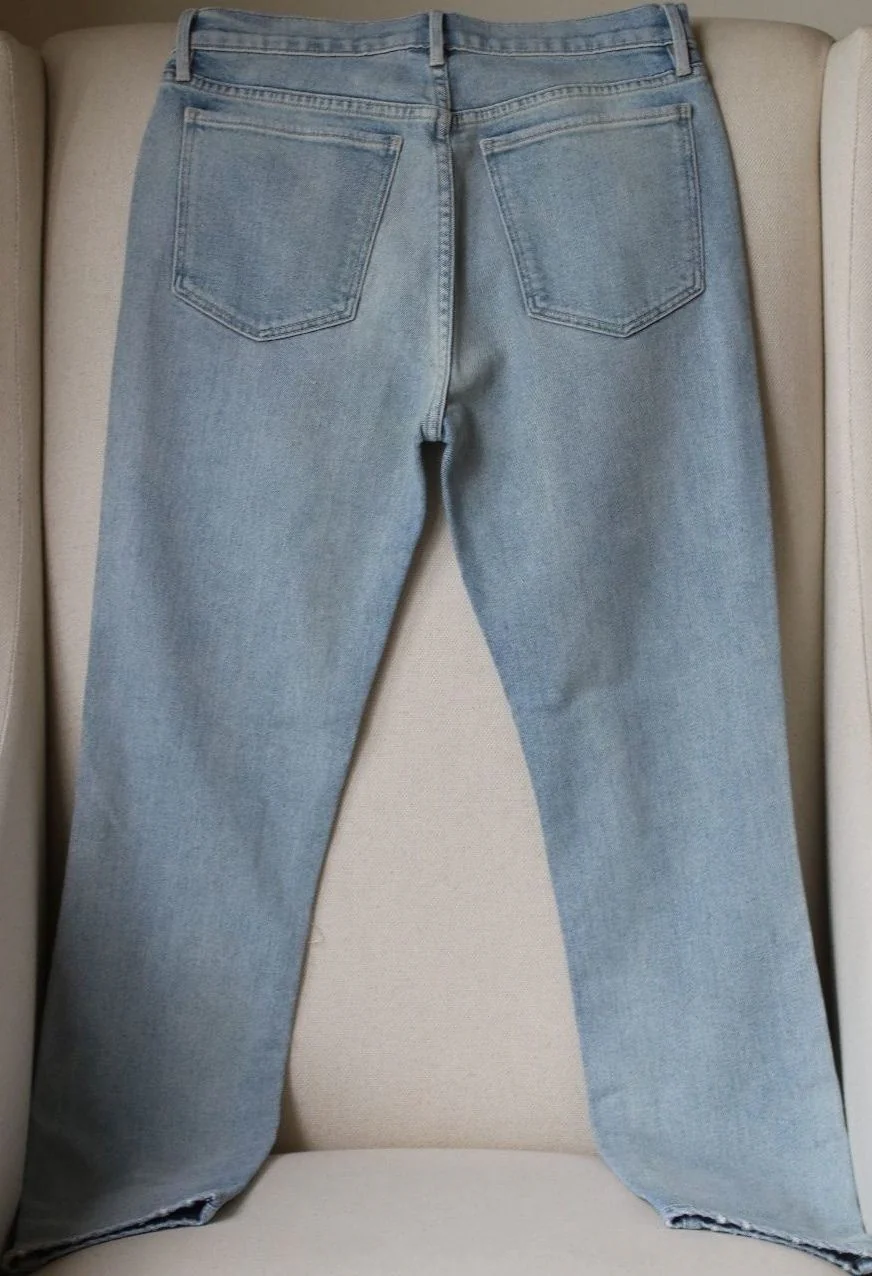 3X1 W3 HIGH RISE STRAIGHT AUTHENTIC CROP JEANS IN MEI W26 UK 8 - Image 3