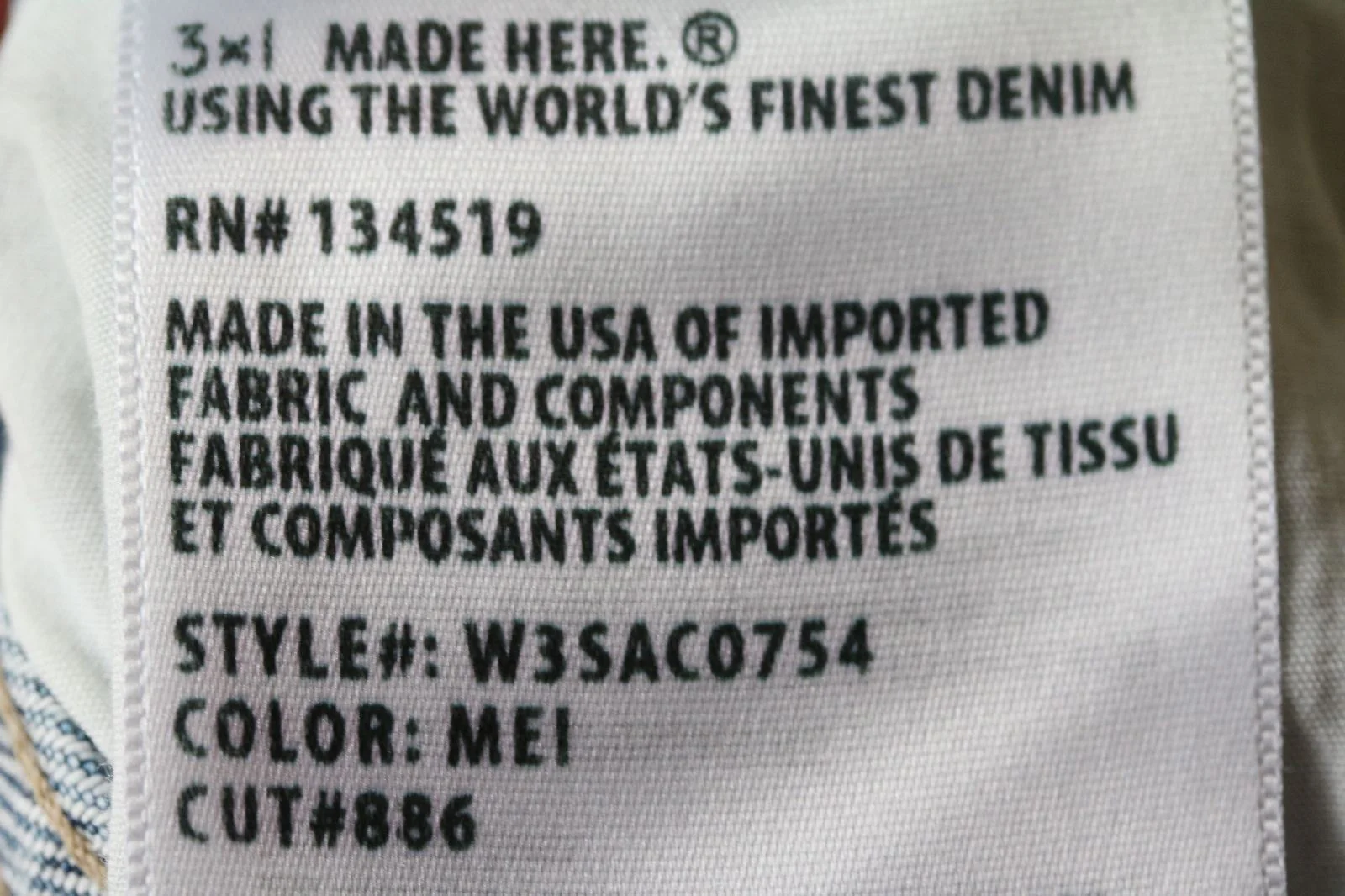 3X1 W3 HIGH RISE STRAIGHT AUTHENTIC CROP JEANS IN MEI W26 UK 8 - Image 4