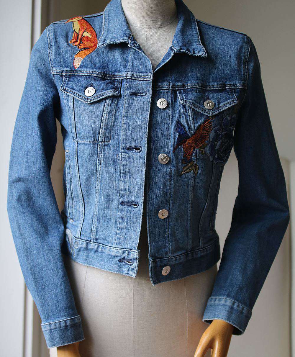 3X1 WJ CLASSIC EMBROIDERED DENIM JACKET IN EMI SMALL - Image 3