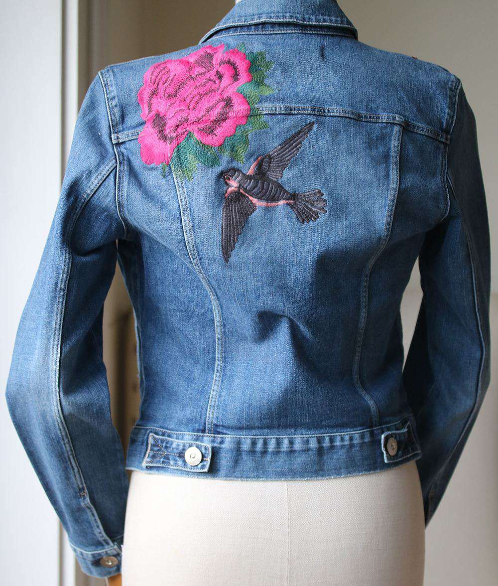 3X1 WJ CLASSIC EMBROIDERED DENIM JACKET IN EMI SMALL - Image 5