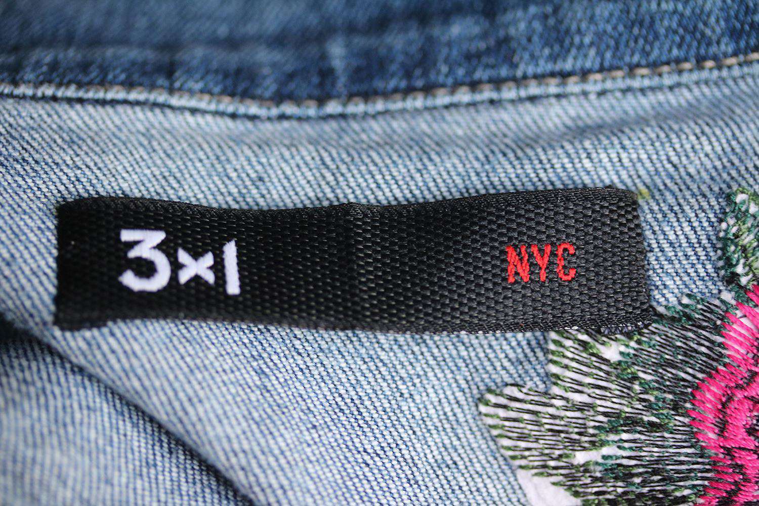 3X1 WJ CLASSIC EMBROIDERED DENIM JACKET IN EMI SMALL - Image 6