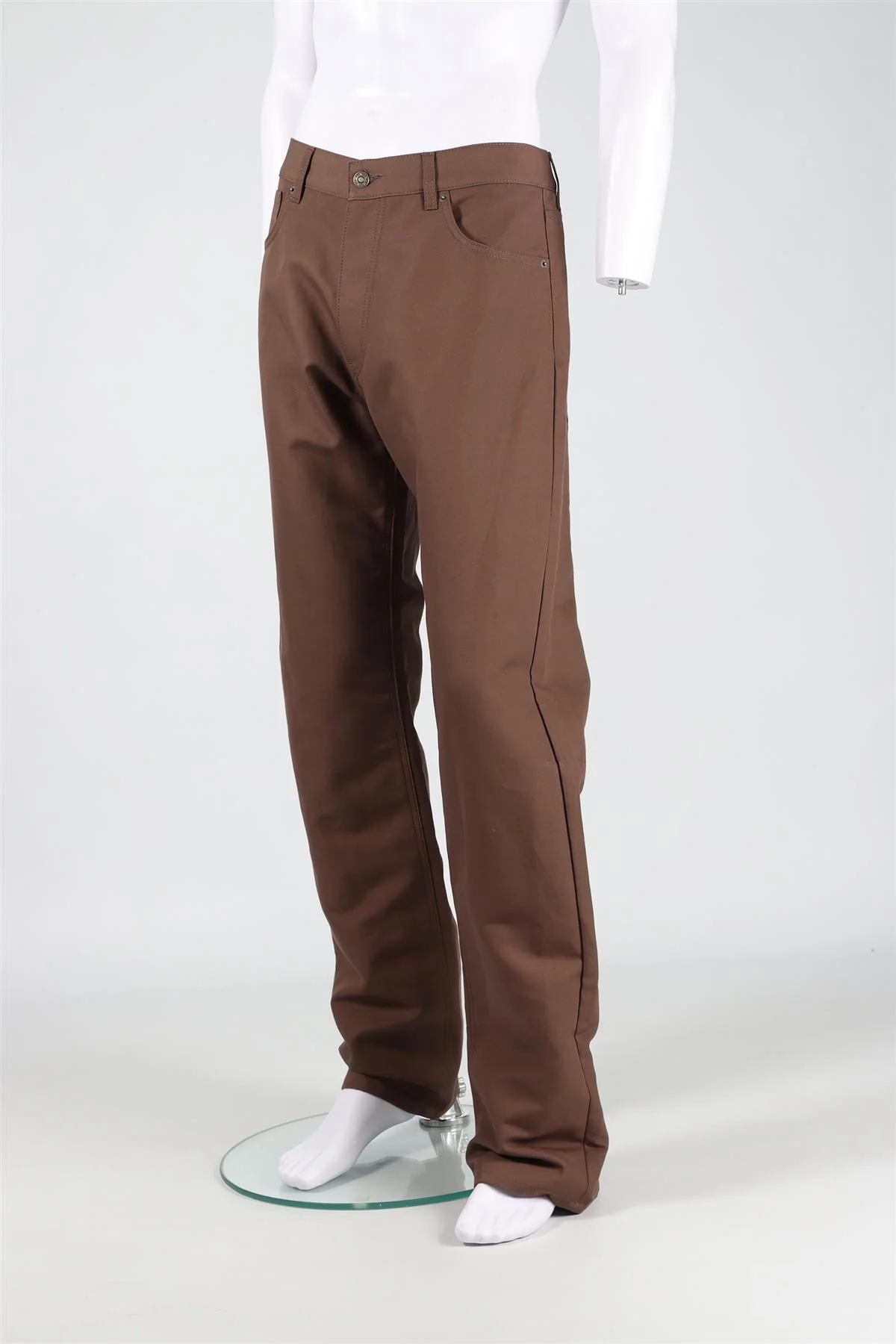 424 BROWN MEN'S STRAIGHT LEG PANTS IT 50 UK 34 - Image 3