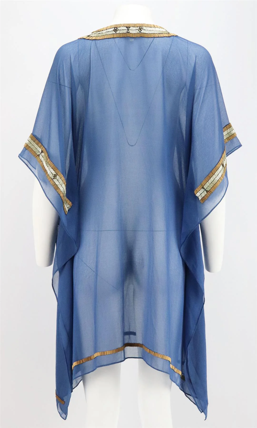 6 SHORE ROAD EMBELLISHED CREPE KAFTAN MEDIUM - Image 4