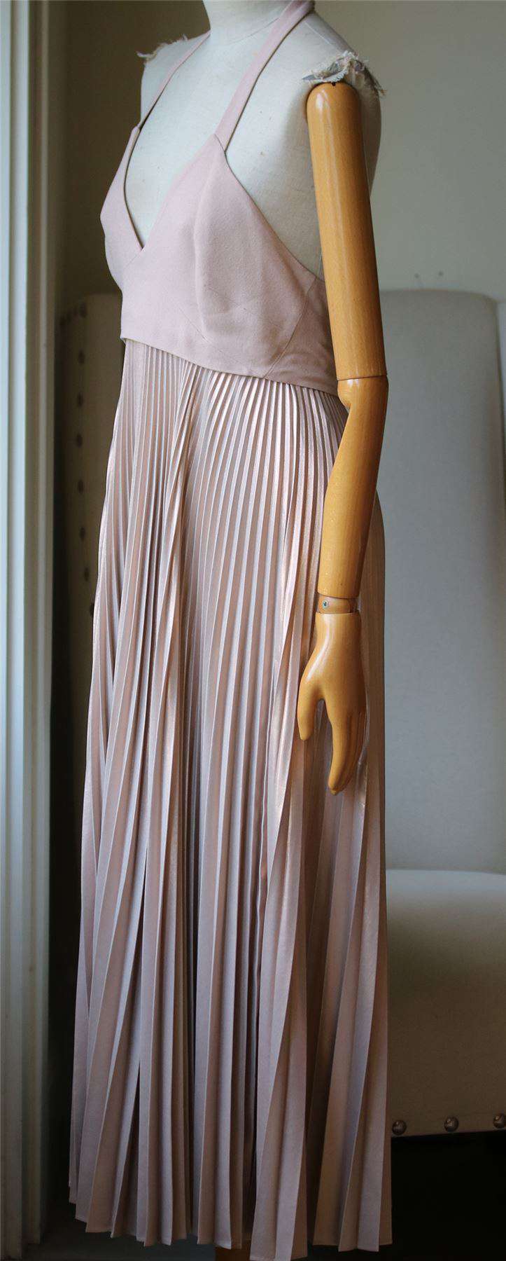 A.L.C. ALBA V NECK PLEATED DRESS US 8 UK 12 - Image 2