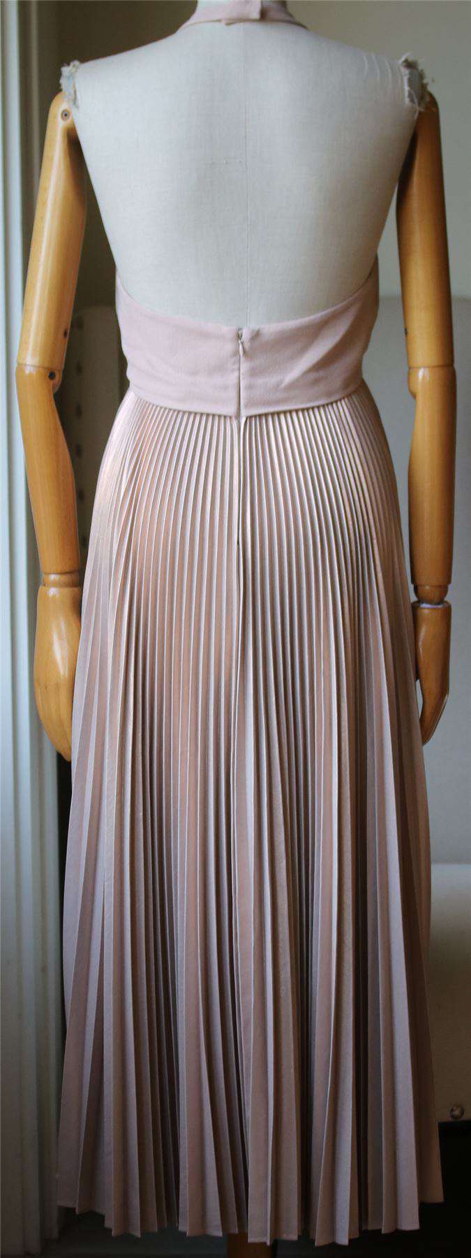 A.L.C. ALBA V NECK PLEATED DRESS US 8 UK 12 - Image 3