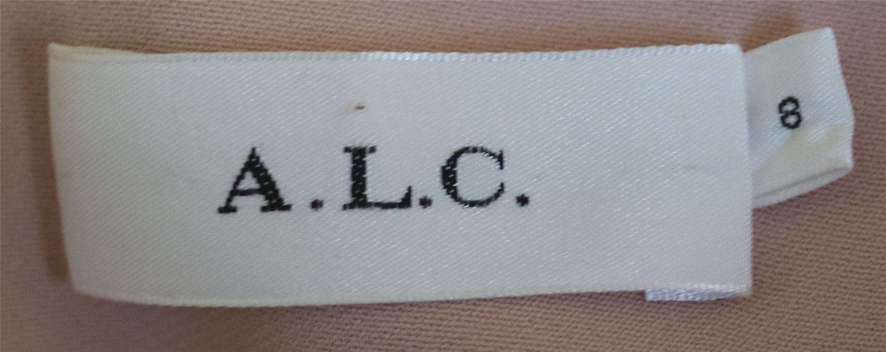 A.L.C. ALBA V NECK PLEATED DRESS US 8 UK 12 - Image 4