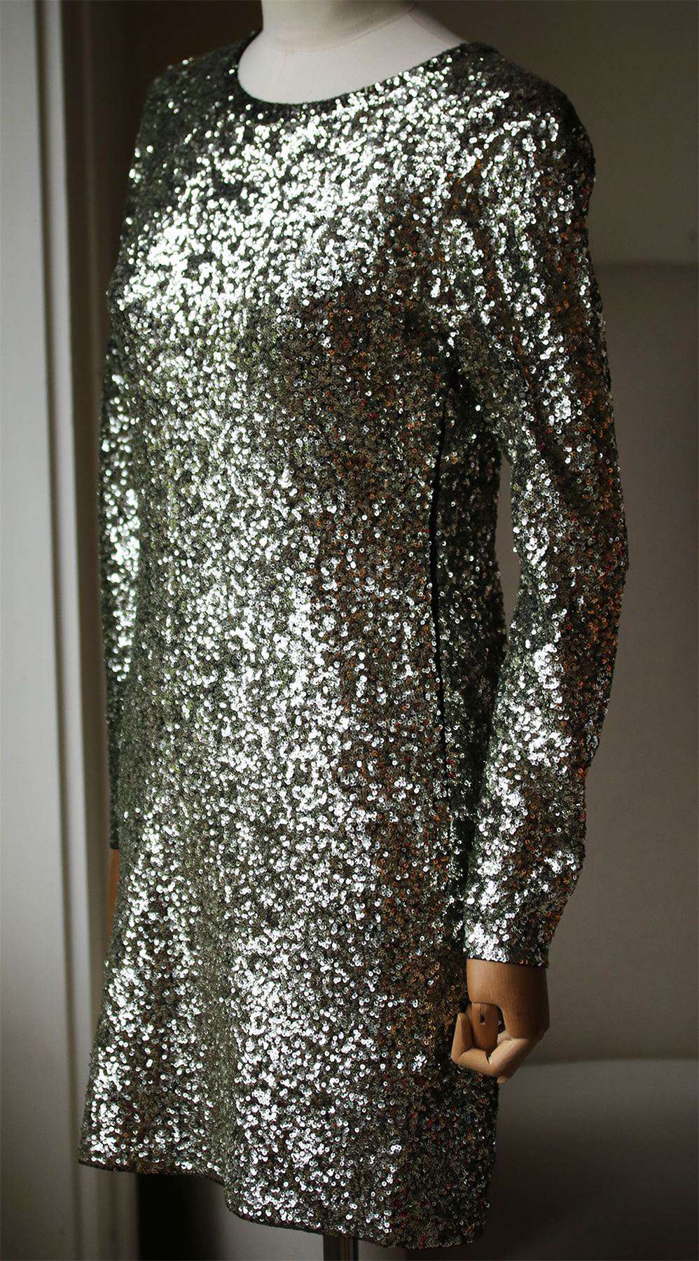 A.L.C. ALIYA SEQUIN EMBELLISHED MINI DRESS XSMALL - Image 4