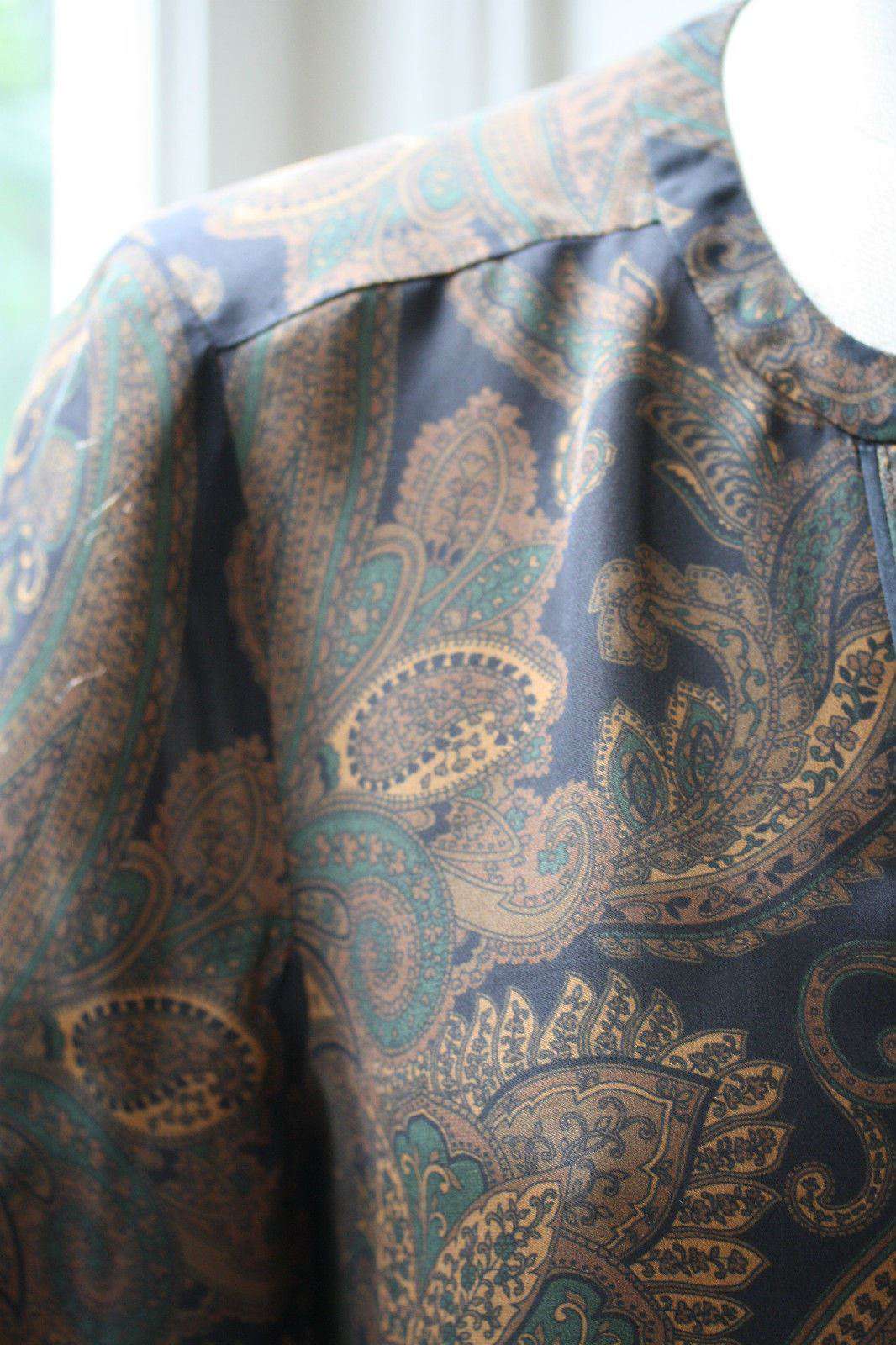 A.L.C. ARI PAISLEY BLOUSE TOP SMALL - Image 2