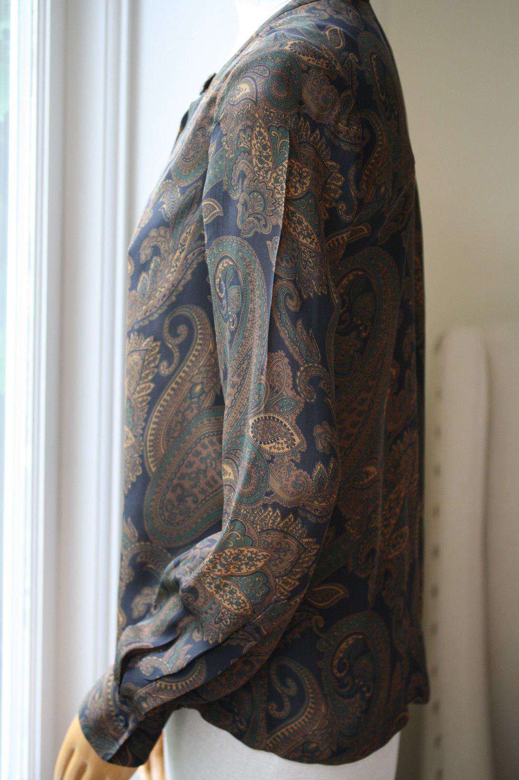 A.L.C. ARI PAISLEY BLOUSE TOP SMALL - Image 3