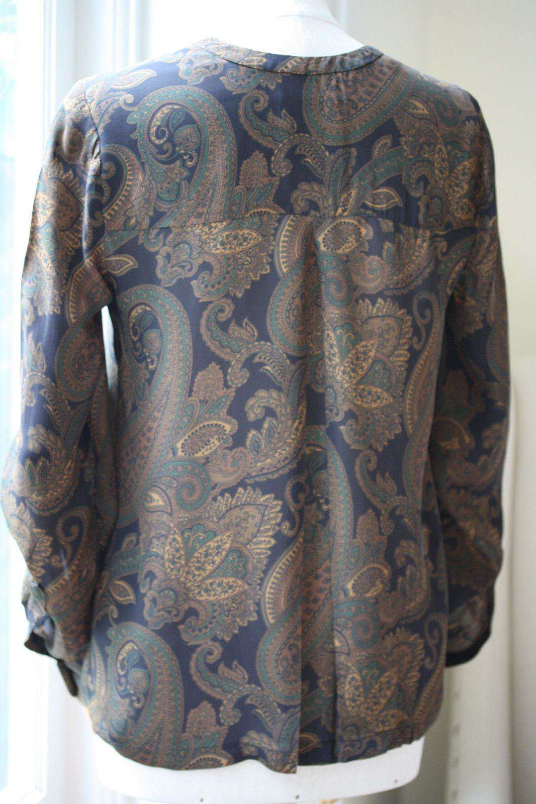 A.L.C. ARI PAISLEY BLOUSE TOP SMALL - Image 5