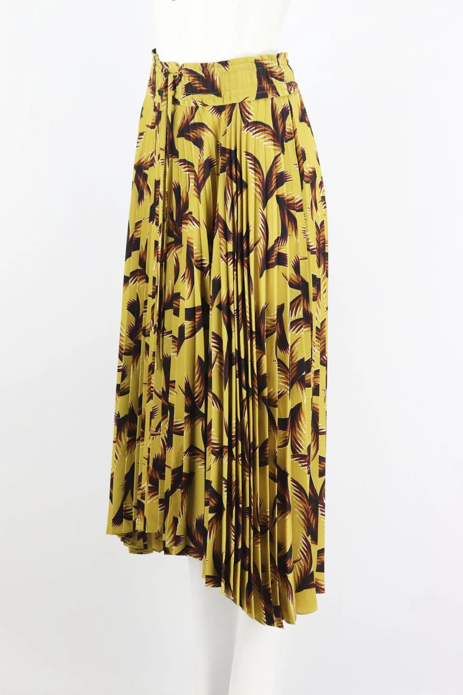 A.L.C. ASYMMETRIC PLEATED PRINTED CREPE MIDI SKIRT US 4 UK 8 - Image 3