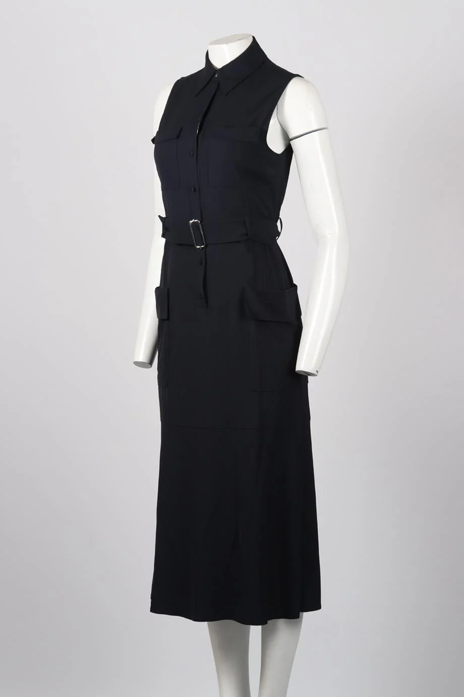 A.L.C. BELTED CREPE MIDI DRESS US 2 UK 6 - Image 3