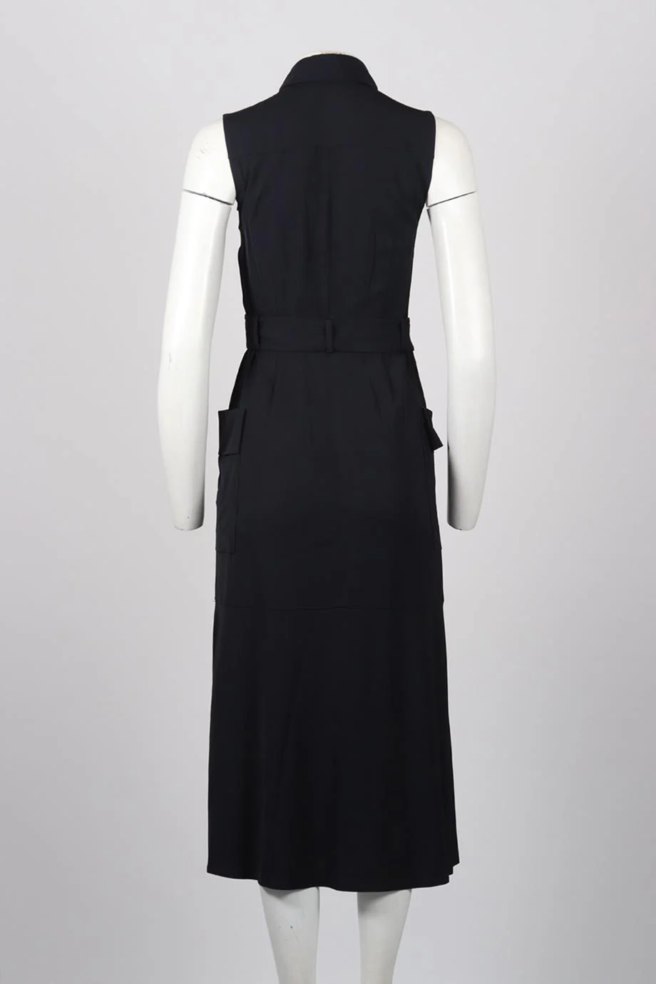 A.L.C. BELTED CREPE MIDI DRESS US 2 UK 6 - Image 4