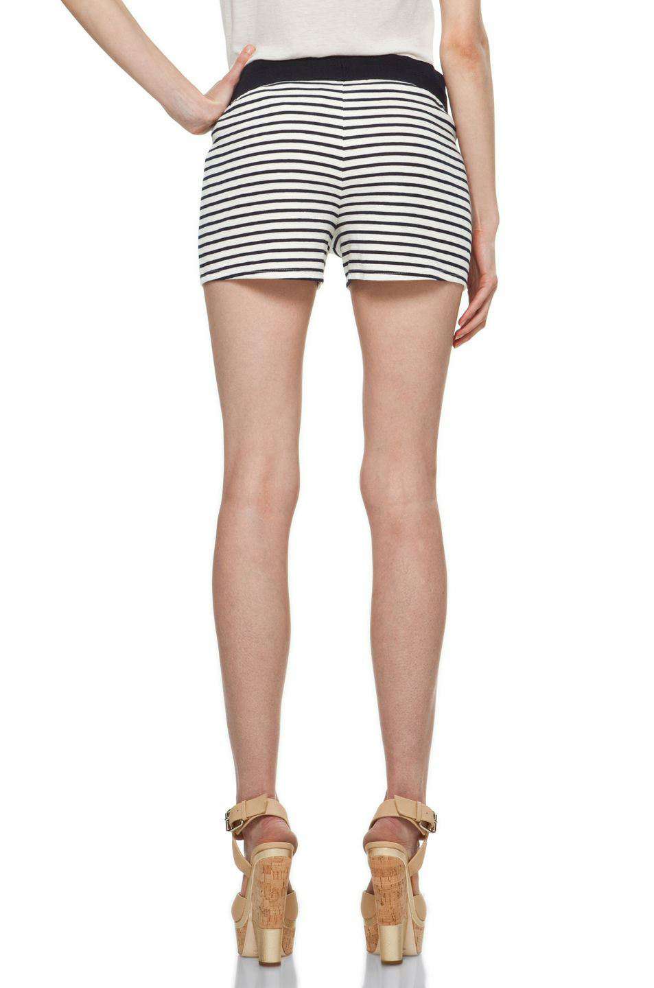 A.L.C. BENJI NAVY & WHITE STRIPED MINI SHORTS XS - Image 3