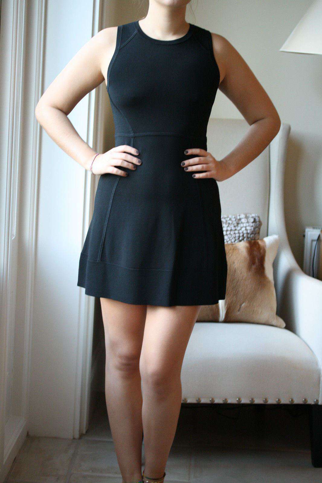 A.L.C BLACK KERRY KNIT DRESS MEDIUM - Image 4