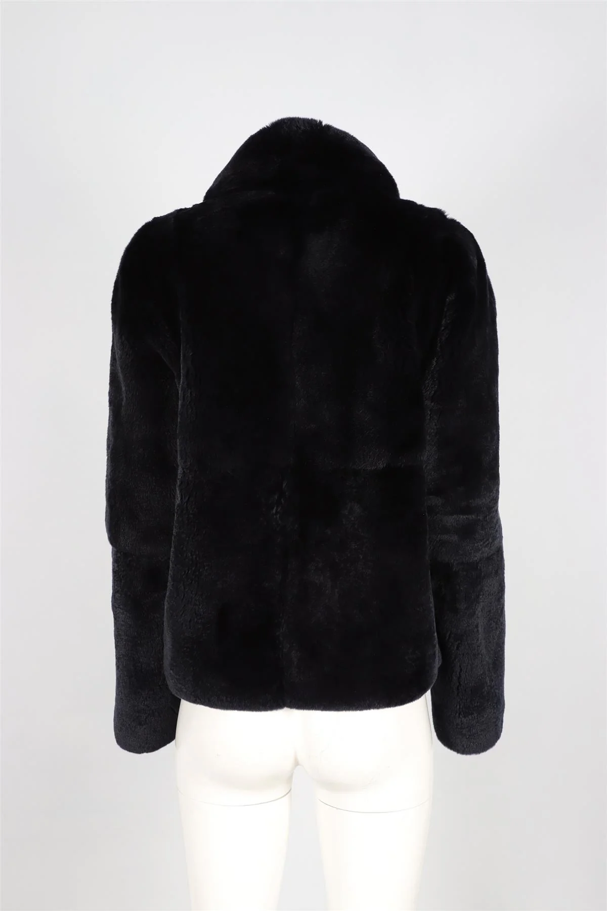 A.L.C. BLACK RABBIT FUR JACKET MEDIUM - Image 4