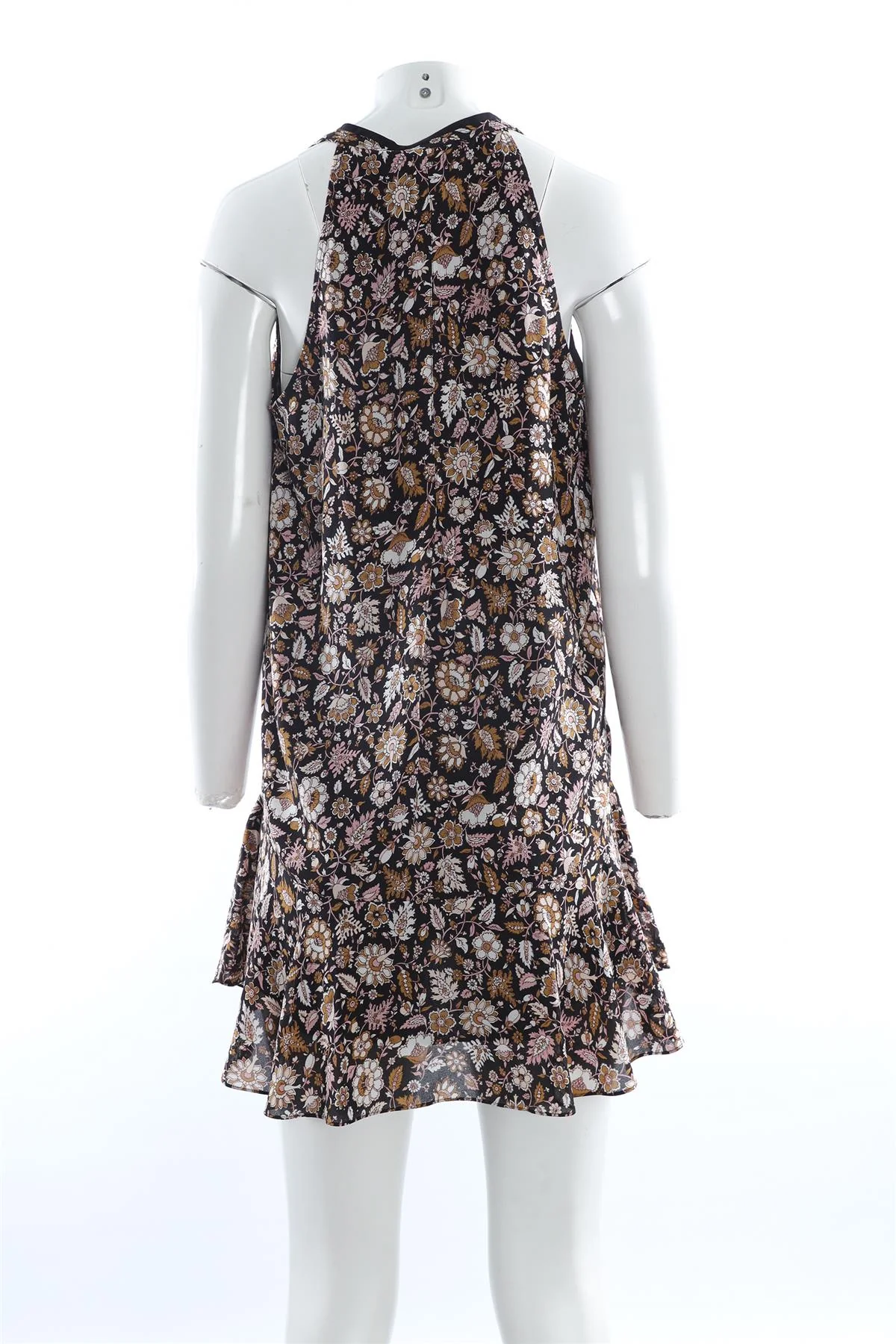 A.L.C BLACK SILK MINI DRESS UK 8 - Image 4