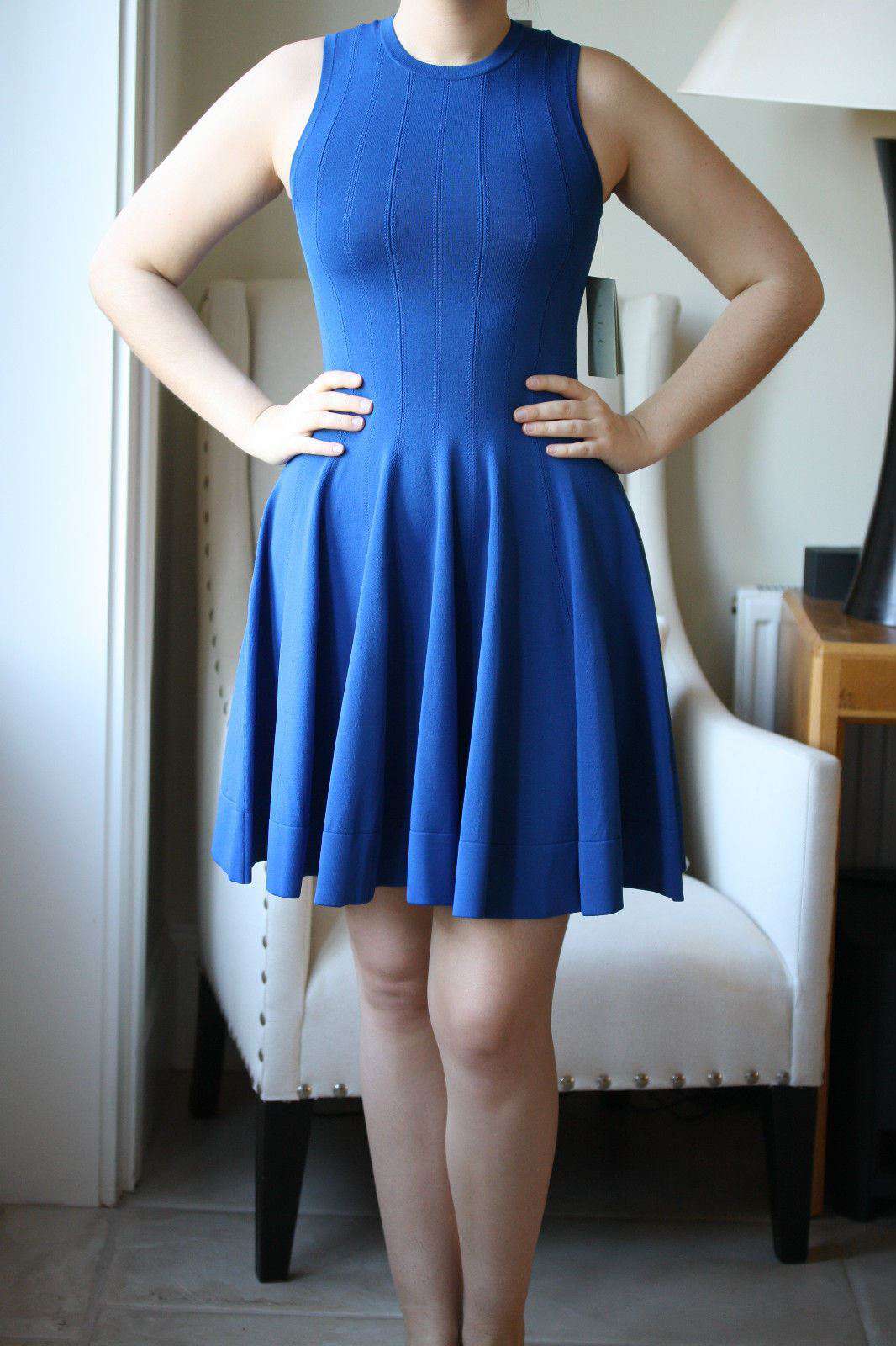 A.L.C. BLUE PETERSON FLARED DRESS XS - Image 4