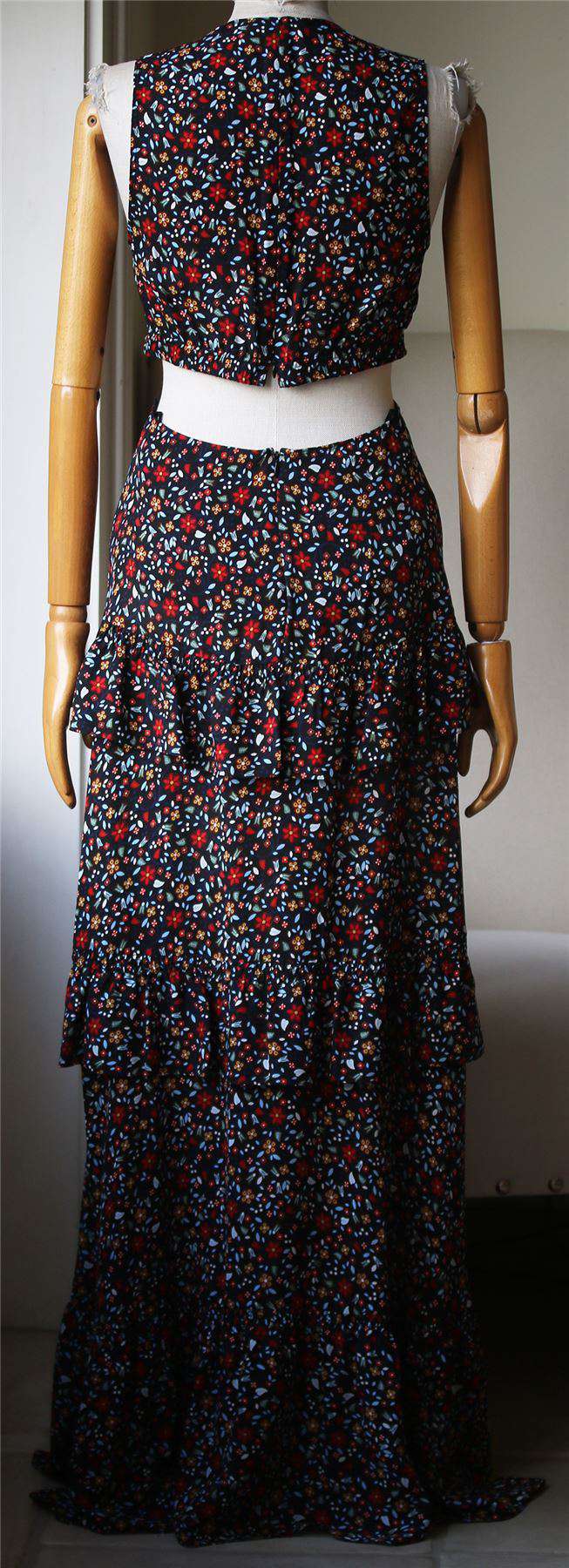 A.L.C. BRIE FLORAL CUT OUT MAXI DRESS US 6 UK 10 - Image 4