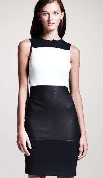 A.L.C. CURIL LEATHER PANEL DRESS US 4 UK 8 - Image 8