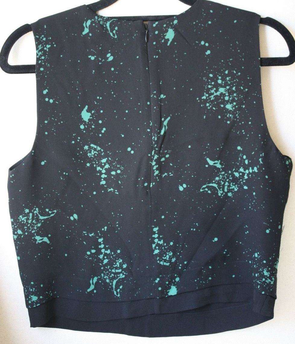 A.L.C. DEVOE BLACK GREEN CROP TOP UK 6 - Image 10
