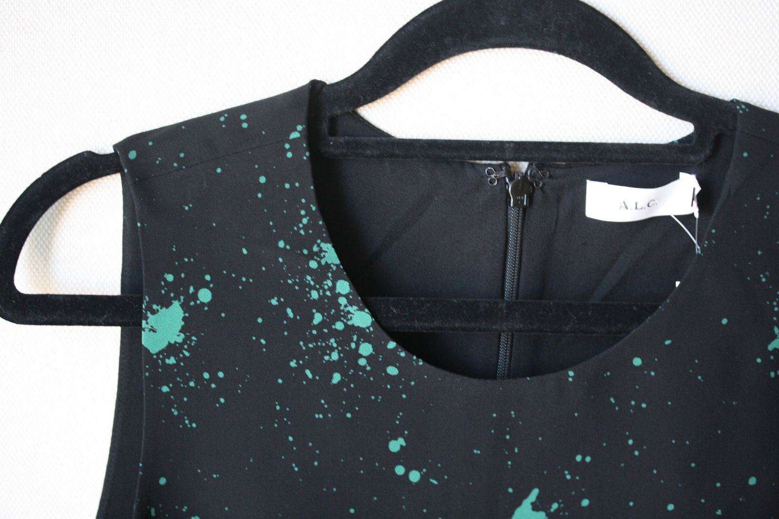 A.L.C. DEVOE BLACK GREEN CROP TOP UK 6 - Image 8