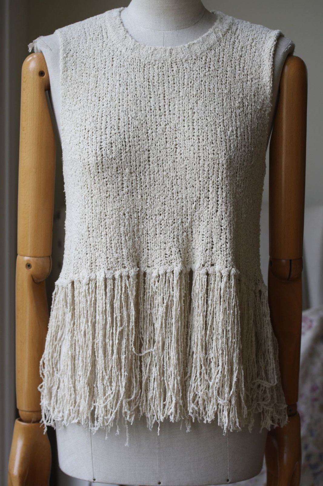 A.L.C. DYLAN FRINGED KNIT TOP SMALL - Image 10