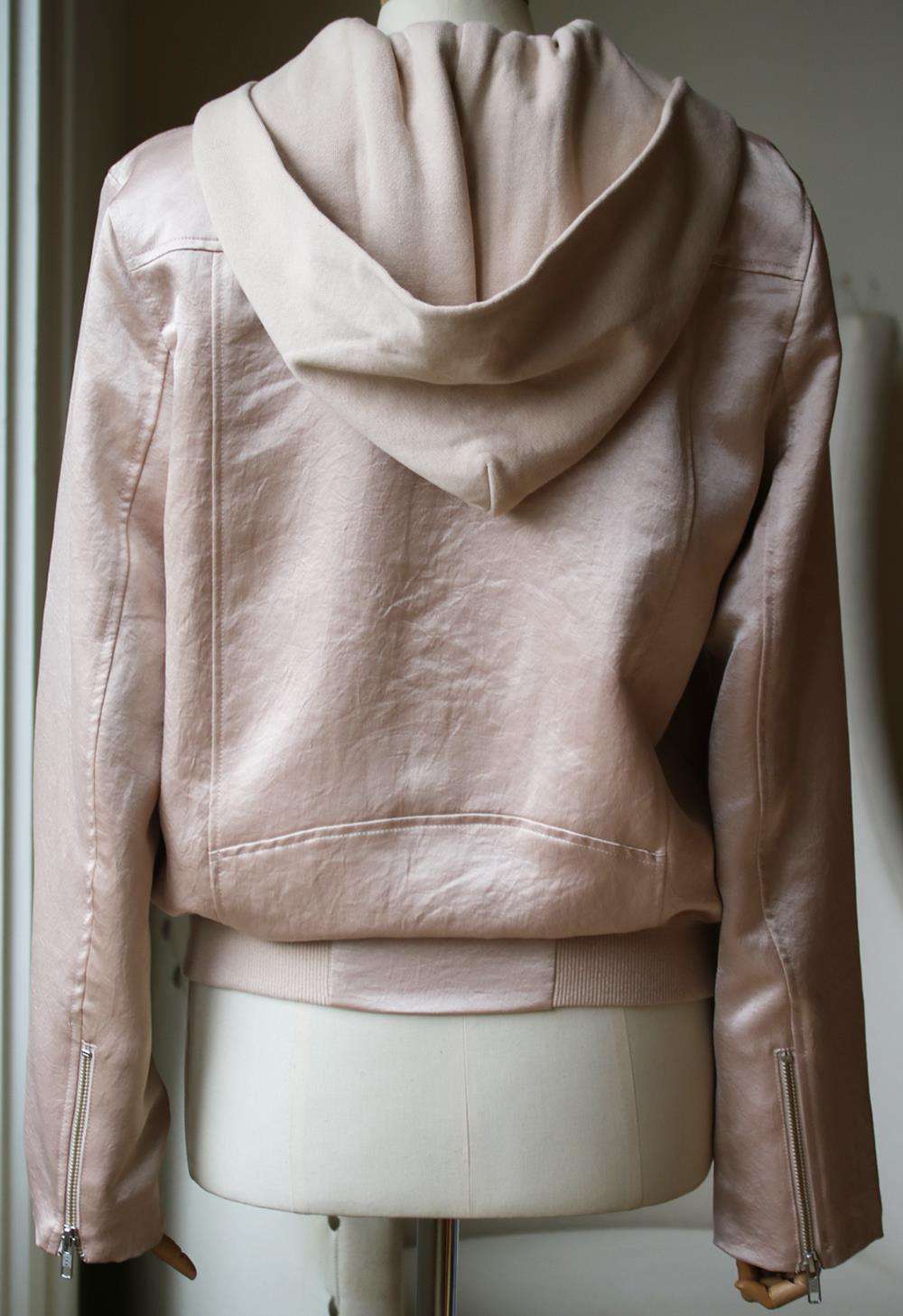 A.L.C. EDISON SATIN BOMBER JACKET LARGE - Image 4