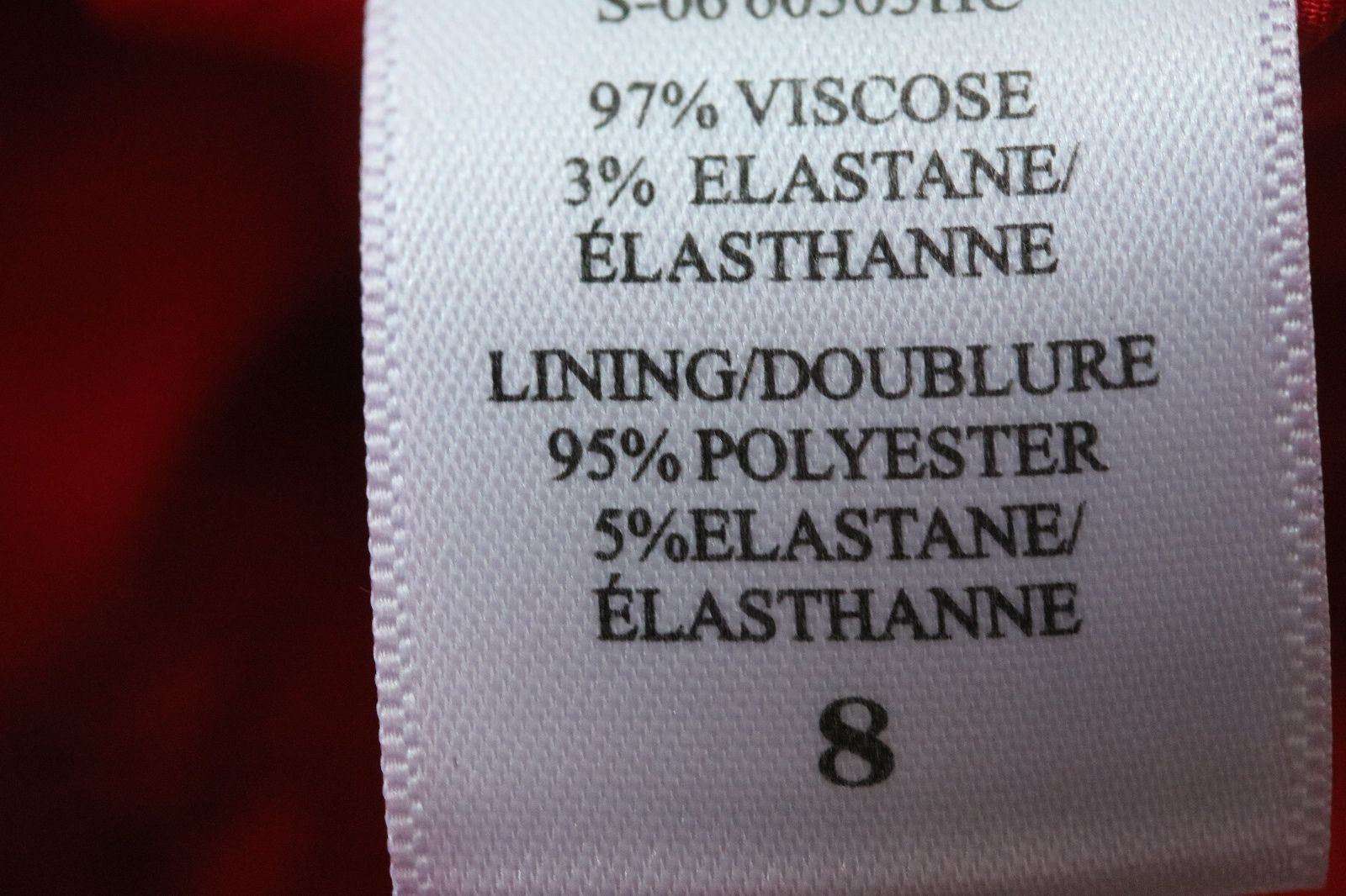 A.L.C. EVE SCALLOPED V-NECK CRIMSON DRESS US 8 UK 12 - Image 3