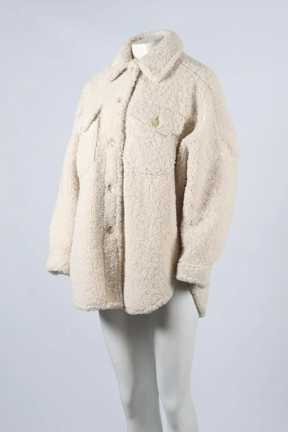 A.L.C. FAUX SHEARLING SHIRT SMALL - Image 3