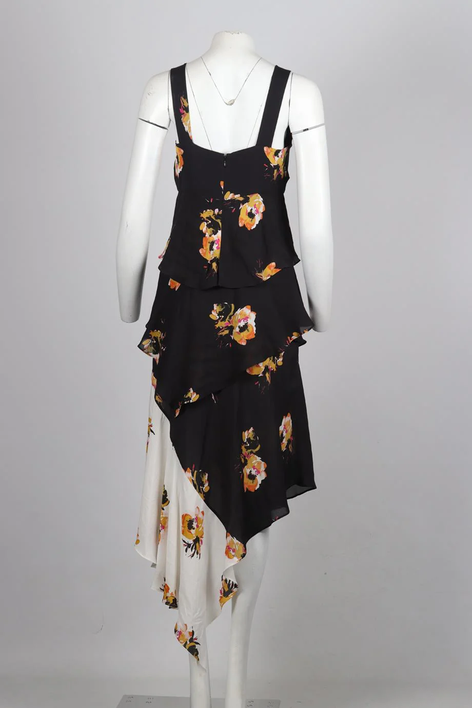 A.L.C. FLORAL PRINT SILK MAXI DRESS US 6 UK 10 - Image 4