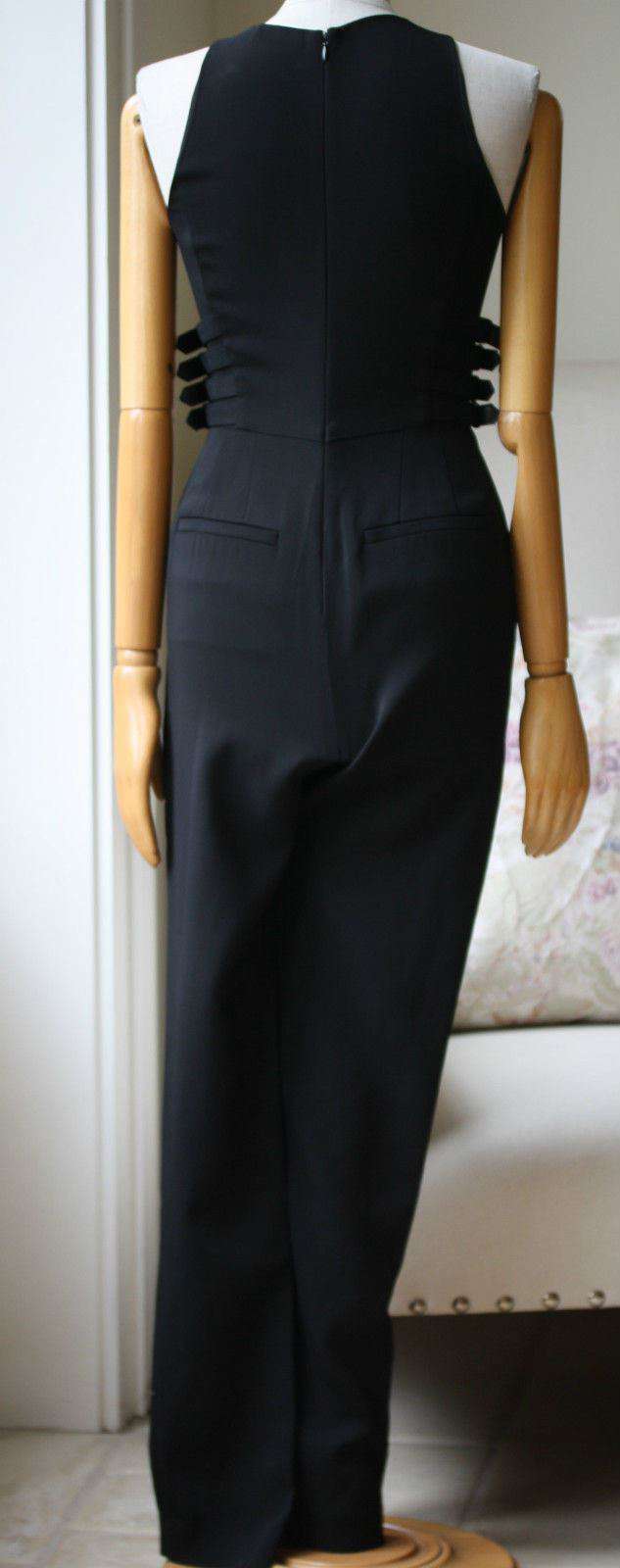 A.L.C. GREG BUCKLE BLACK CREPE JUMPSUIT JUMPER US 4 UK 8 - Image 4