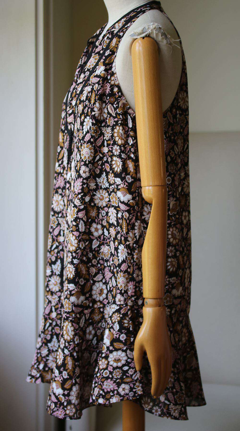 A.L.C. HADLEY FLORAL-PRINT SILK DRESS US 8 UK 12 - Image 2