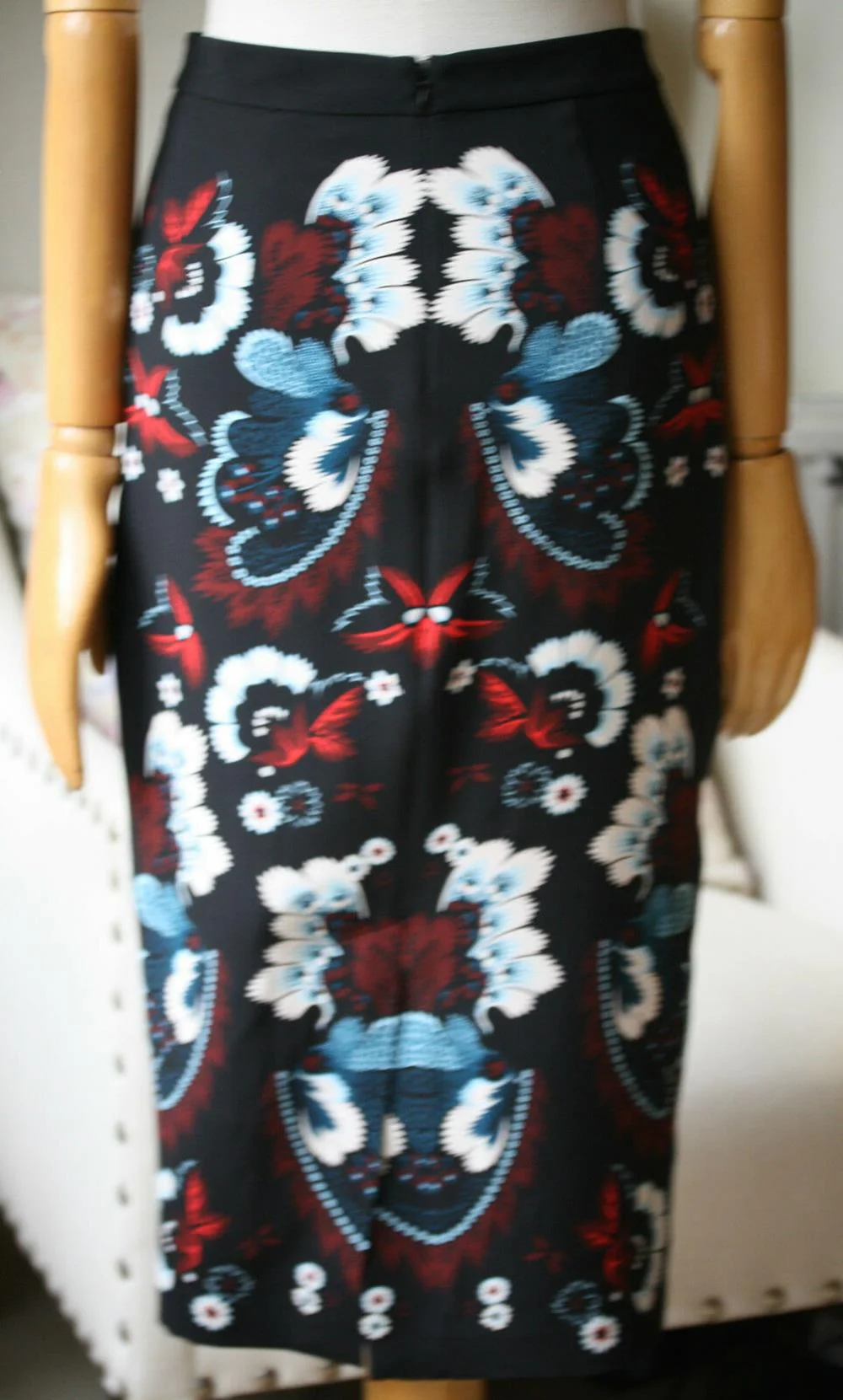 A.L.C. HALEY FLORAL PRINT SILK CREPE MIDI SKIRT US 2 UK 6 - Image 4