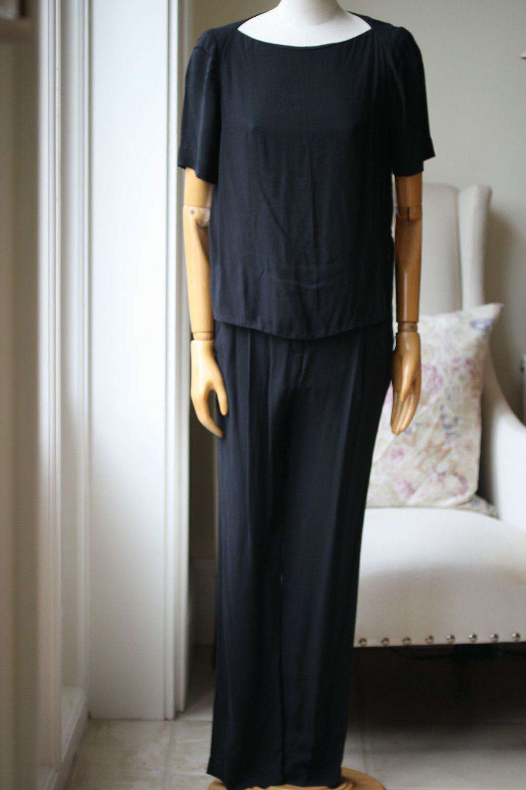 A.L.C. HARLAN BLACK CREPE JUMPSUIT US 4 UK 8 - Image 8