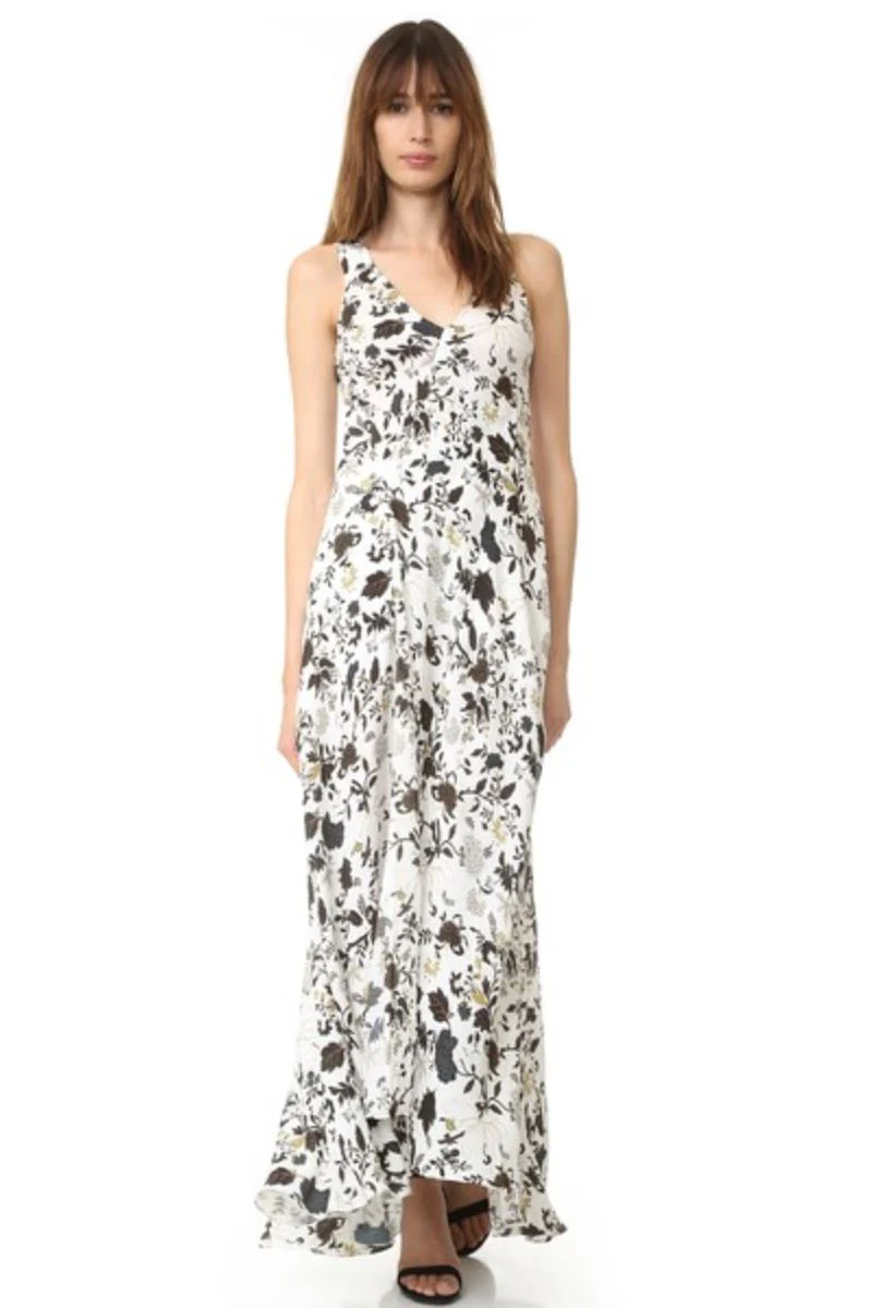 A.L.C. HARLAN FLORAL SILK CREPE MAXI DRESS US 4 UK 8 - Image 10